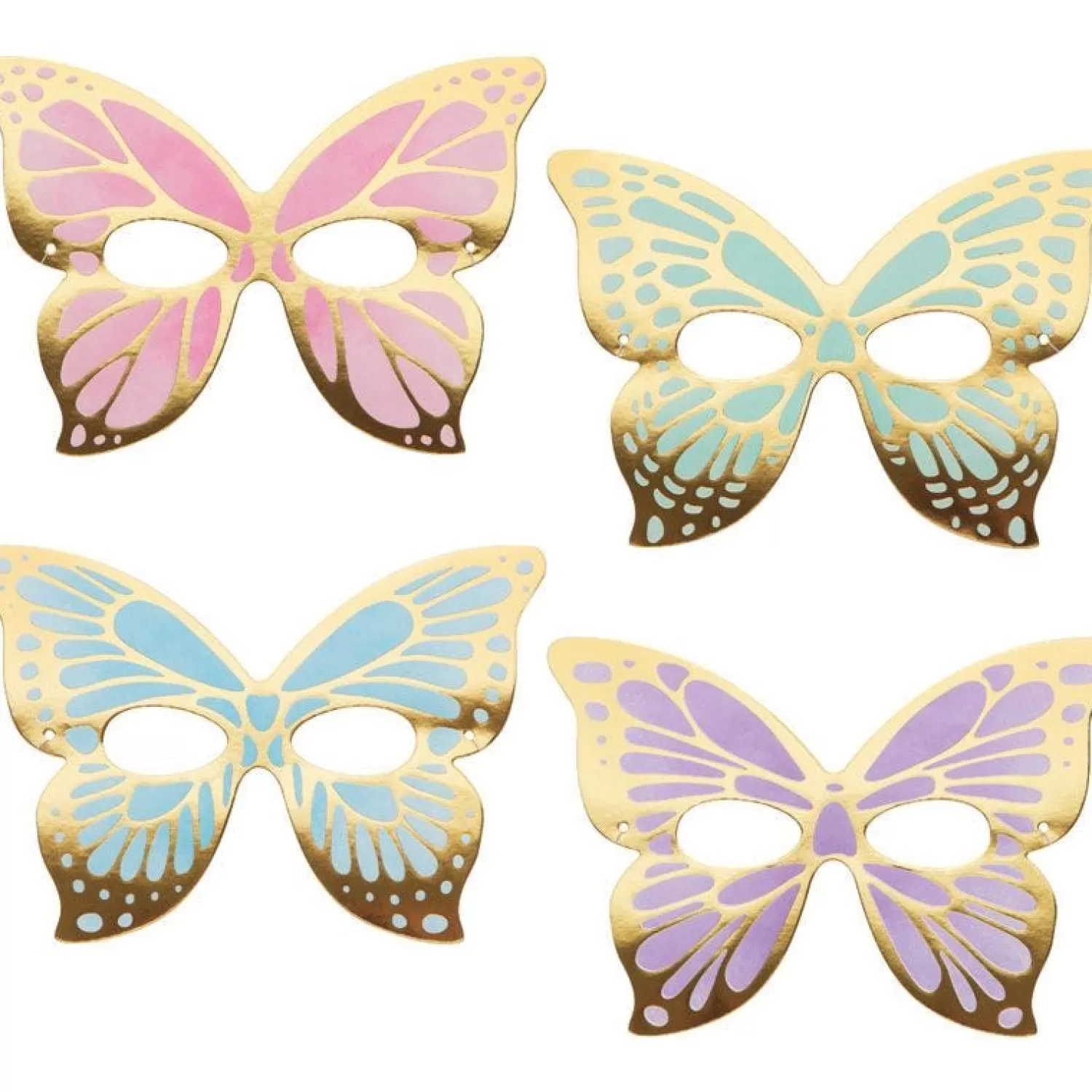 Cheap Party Delights Butterfly Shimmer Paper Masks (8Pk)