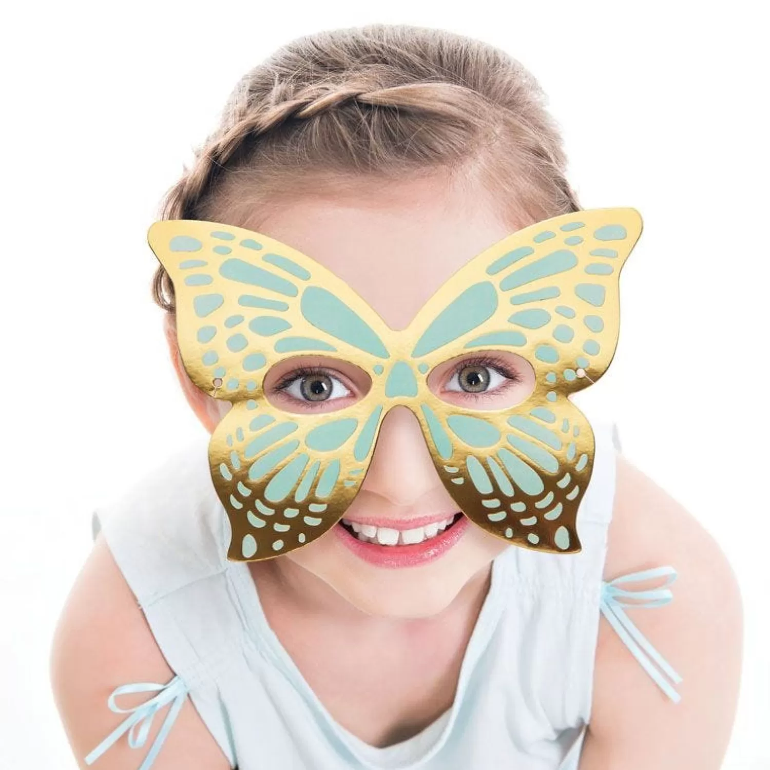 Cheap Party Delights Butterfly Shimmer Paper Masks (8Pk)