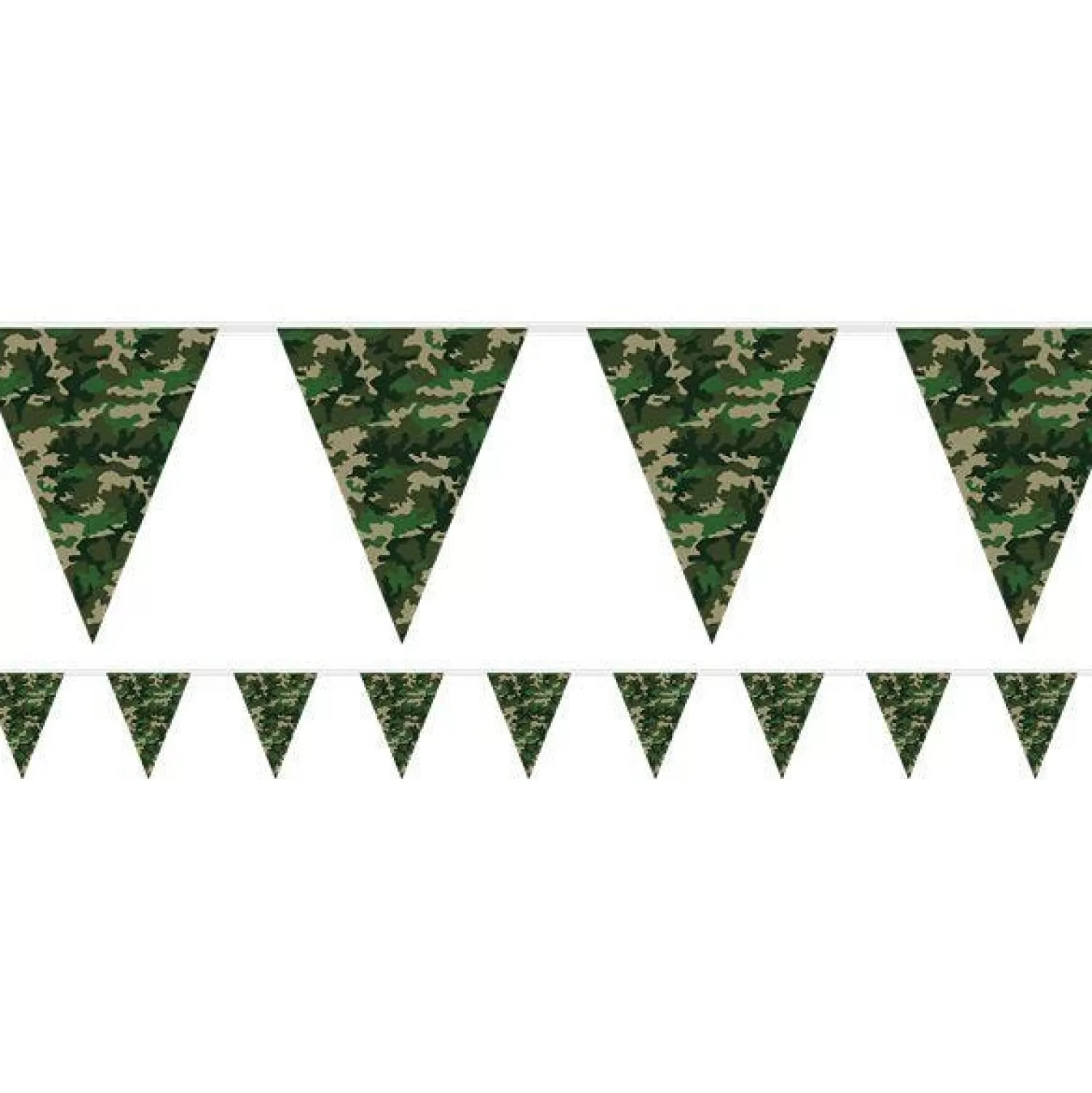 Hot Party Delights Camouflage Print Plastic Bunting - 3.7M