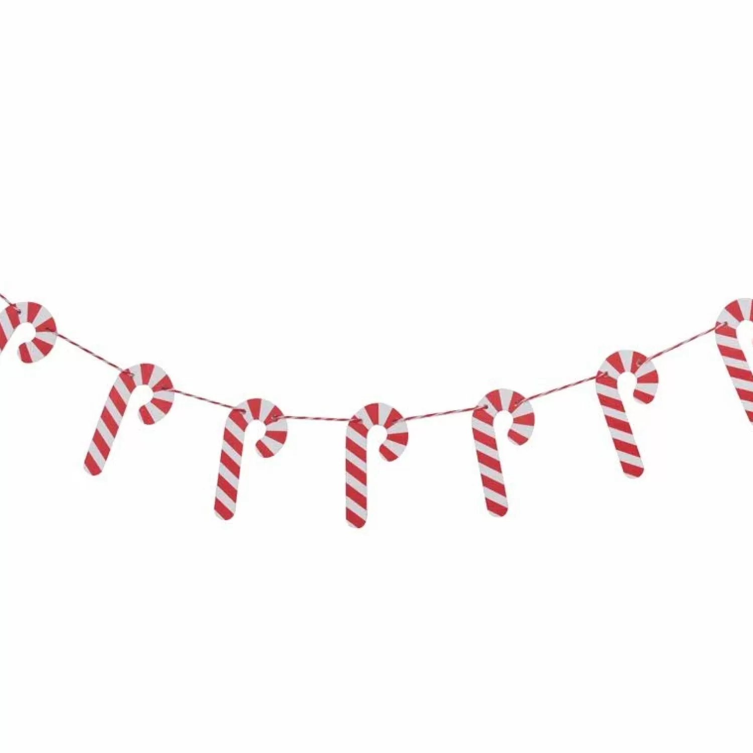 Candy Cane Wooden Bunting - 1.5M<Party Delights Clearance