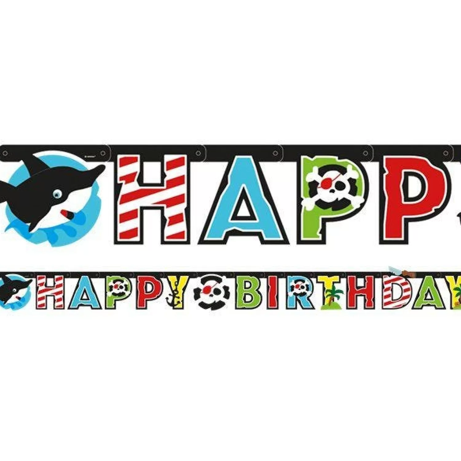 Flash Sale Party Delights Captain Pirate 'Happy Birthday' Paper Banner - 1.8M