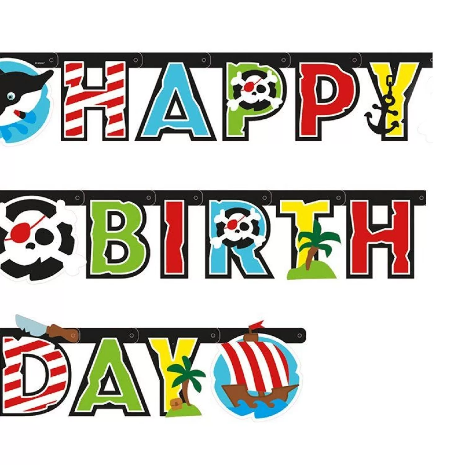 Flash Sale Party Delights Captain Pirate 'Happy Birthday' Paper Banner - 1.8M