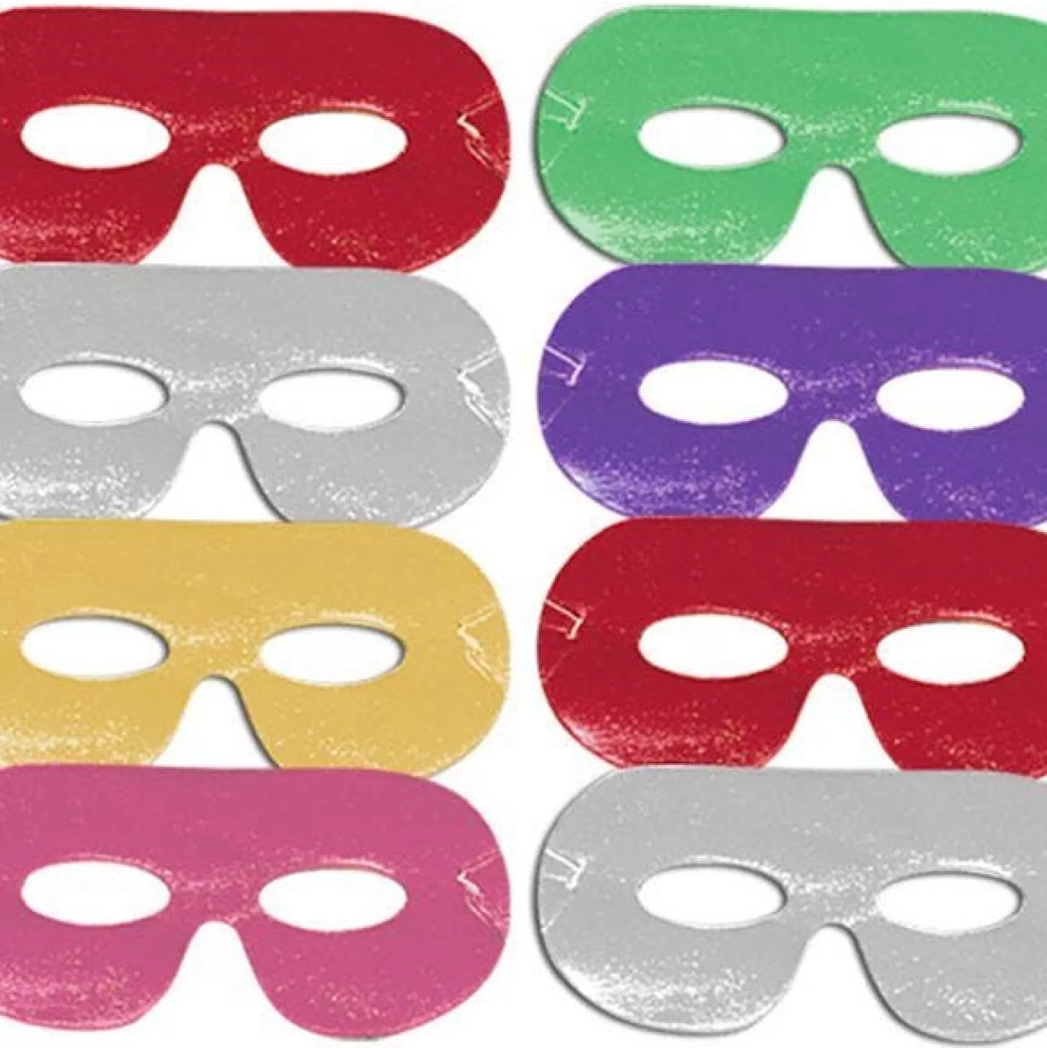 Outlet Party Delights Card Eye Masks - Assorted (8Pk)