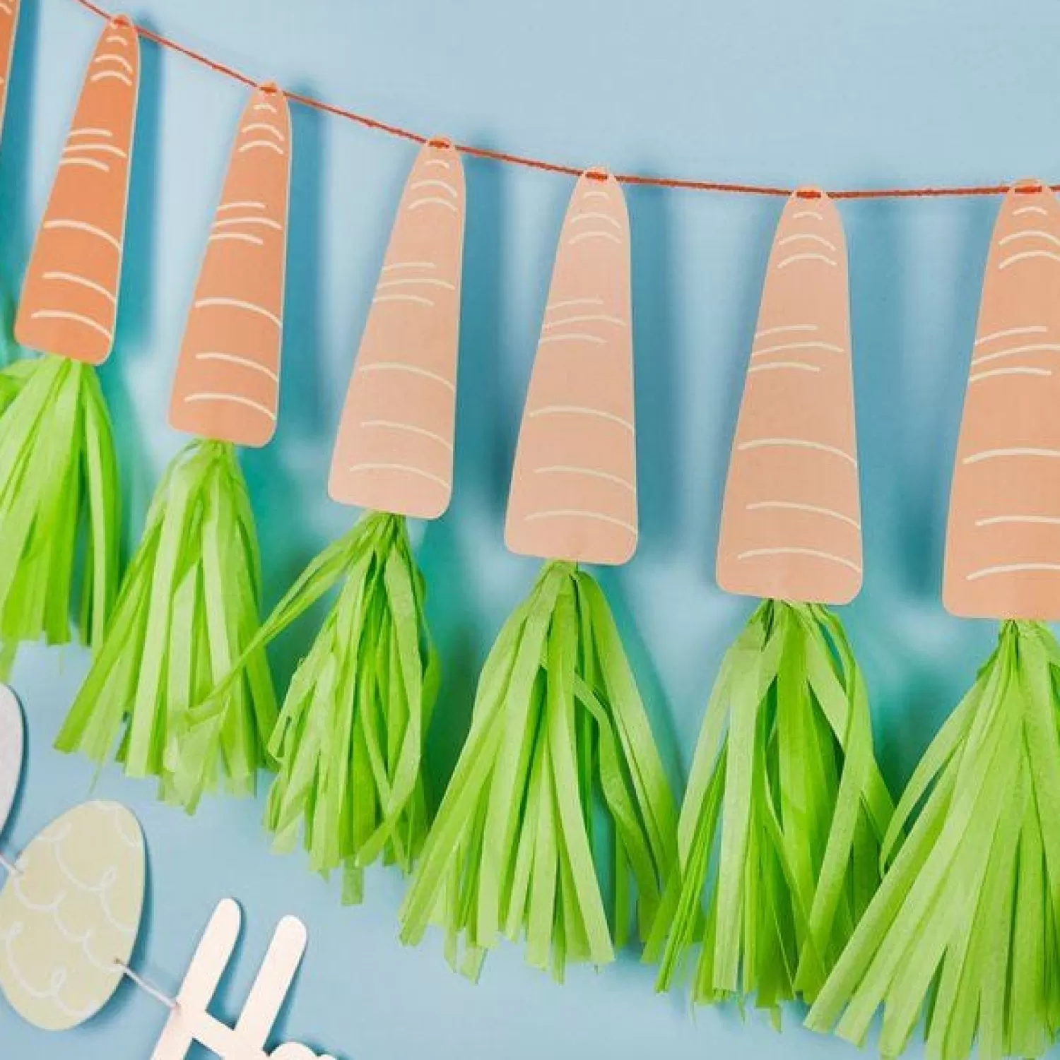 Online Party Delights Carrot Tinsel Garland - 2M