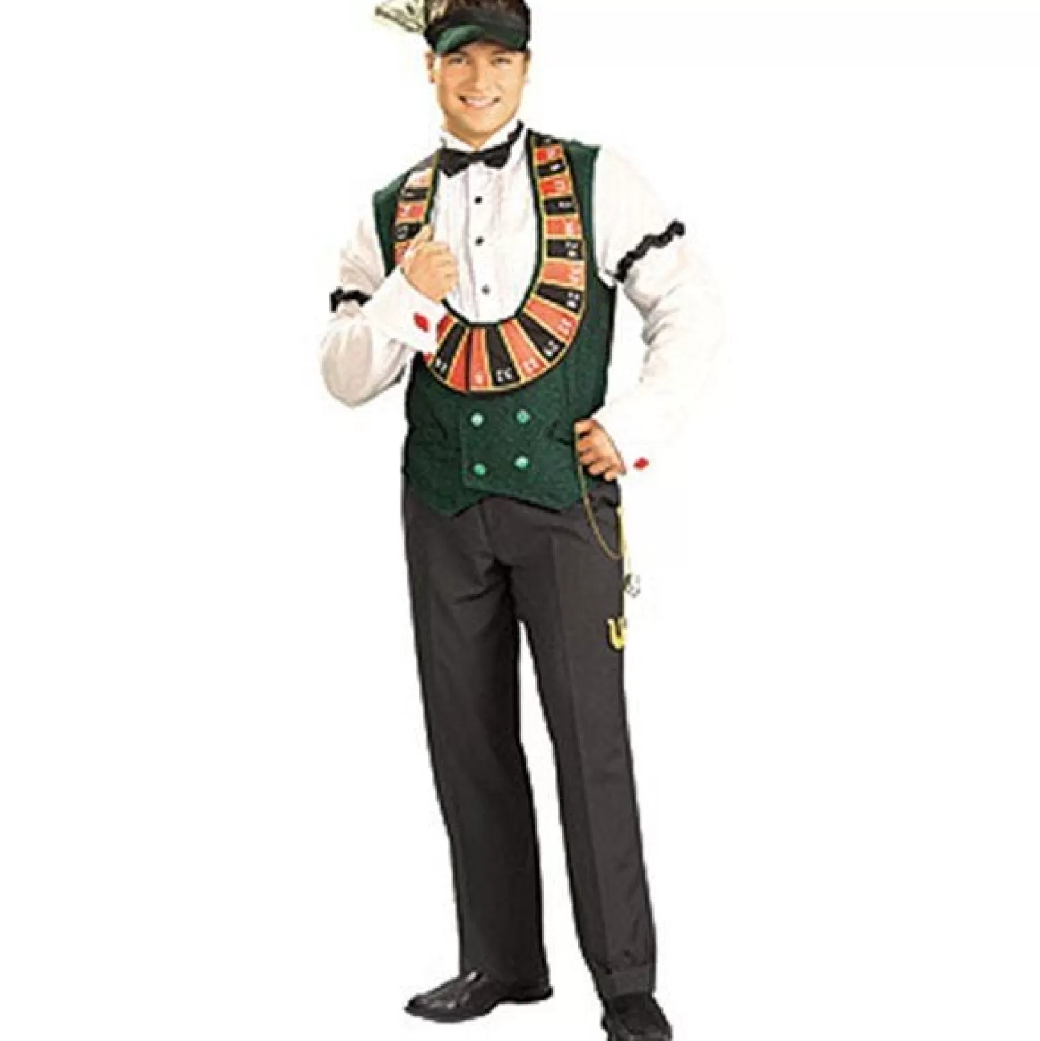 Cheap Party Delights Casino Croupier Cardboard Cutout - 184Cm X 68Cm