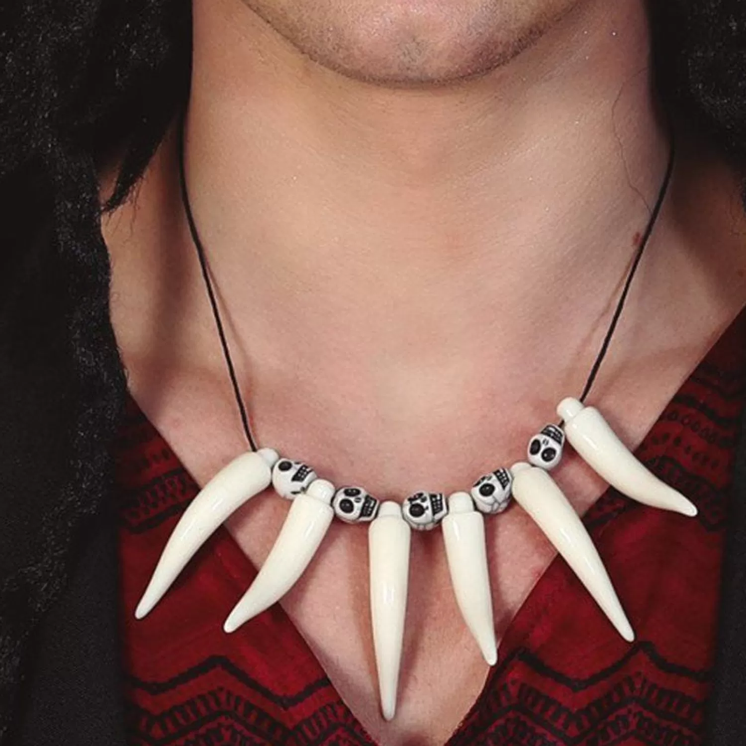 Store Party Delights Caveman Necklace With Teeth