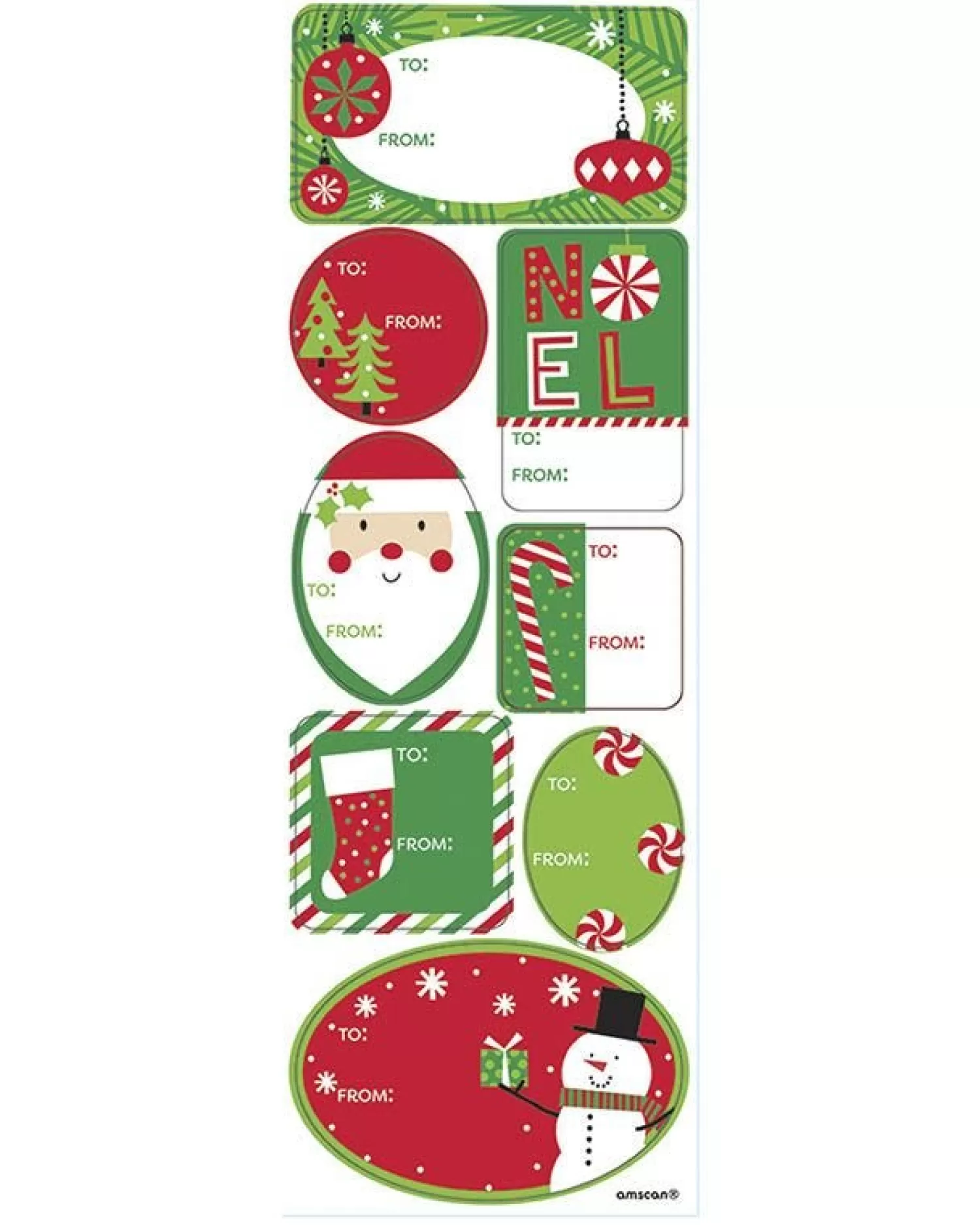 Christmas Adhesive Gift Labels (48Pk)<Party Delights Clearance