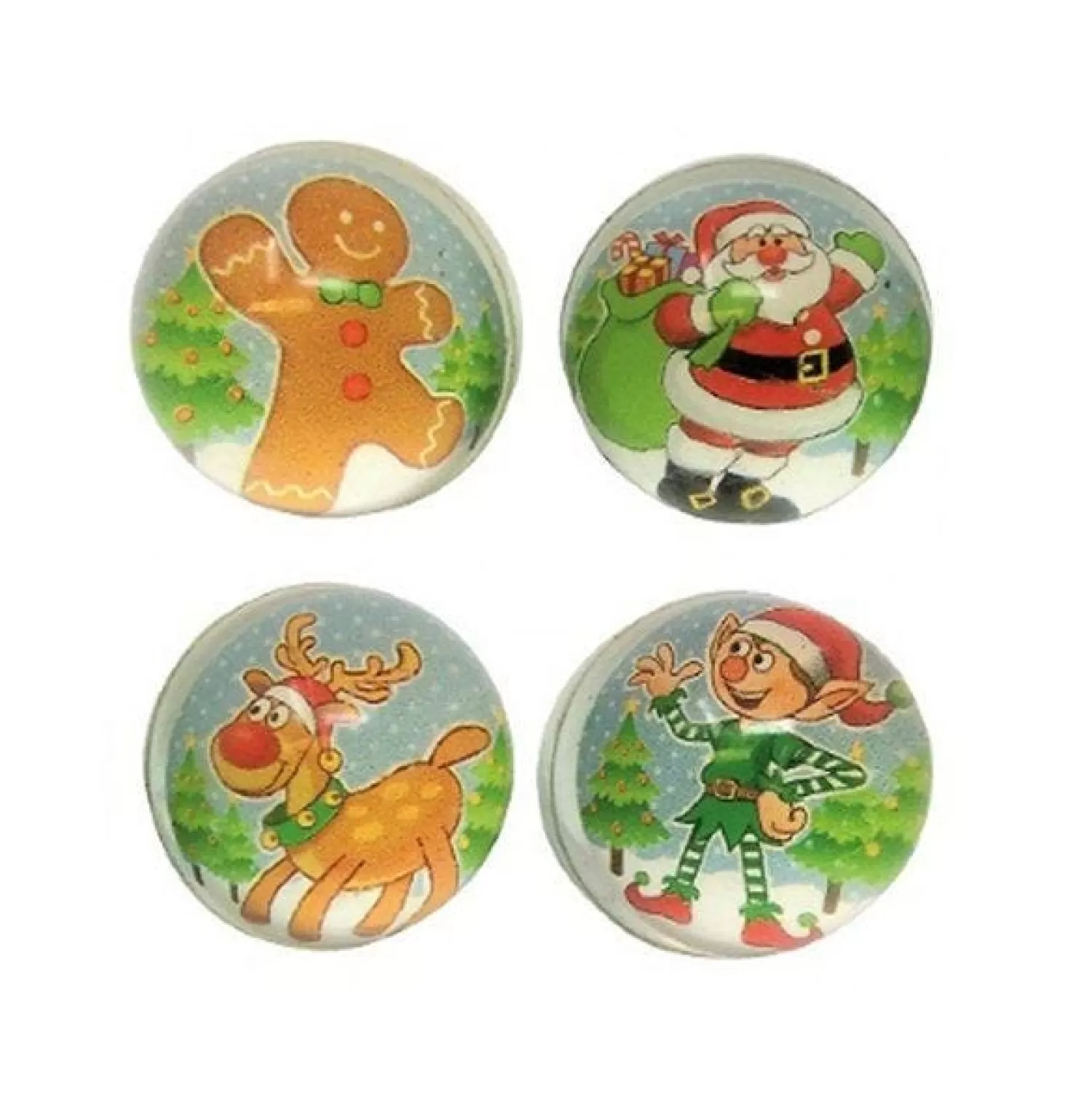 Christmas Bouncy Ball - 3.5Cm<Party Delights Flash Sale