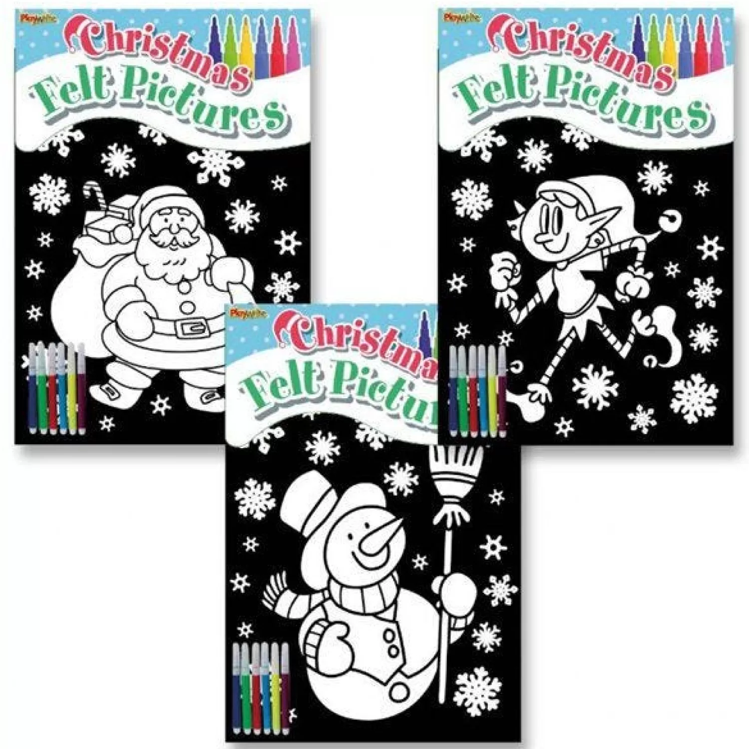 Christmas Colour-In Felt Pictures<Party Delights Online