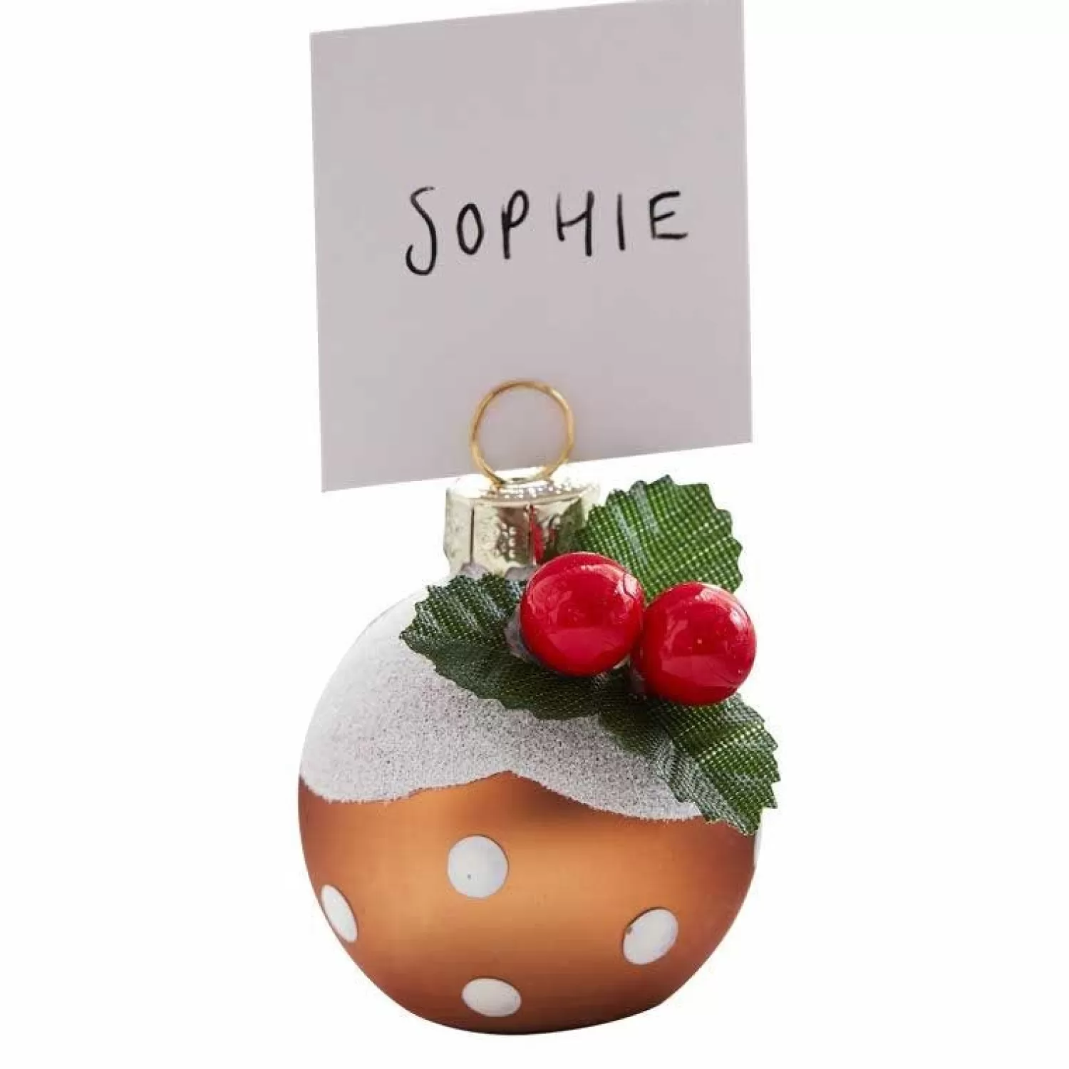 Christmas Pudding Place Card Holder (6Pk)<Party Delights Cheap