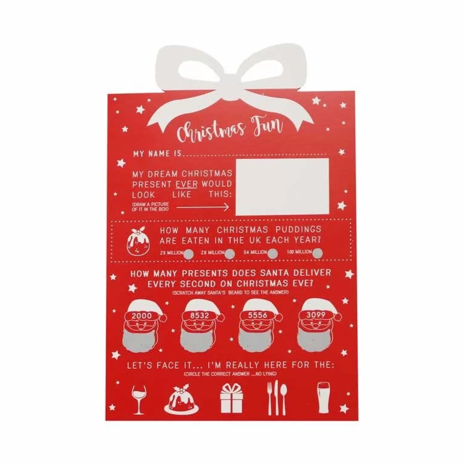 Christmas Scratch Card Game (10Pk)<Party Delights Store