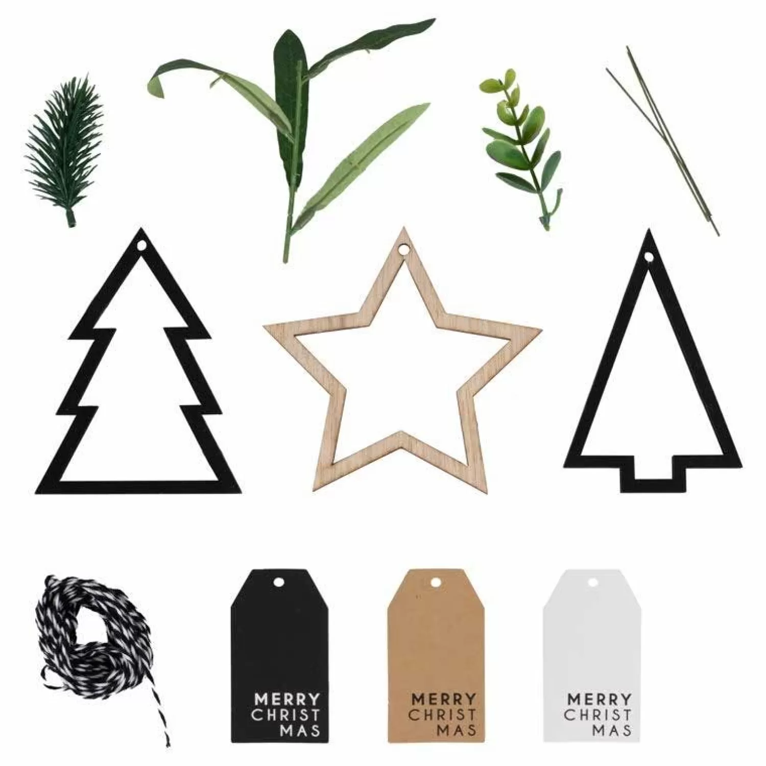 Christmas Wooden Icons And Ribbon Gift Tags (9Pk)<Party Delights Discount