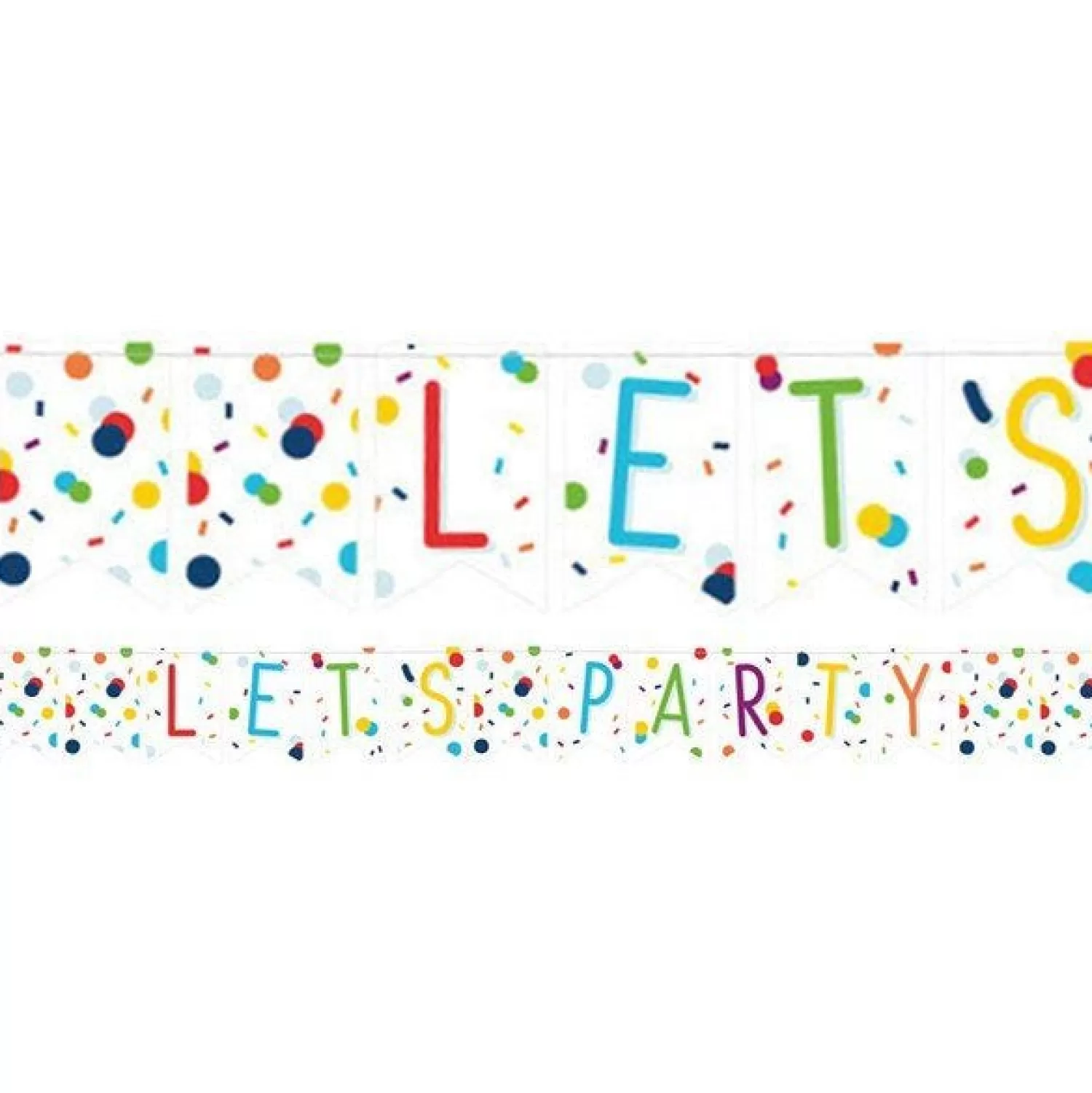 New Party Delights Confetti Birthday Flag Banner - 1.85M