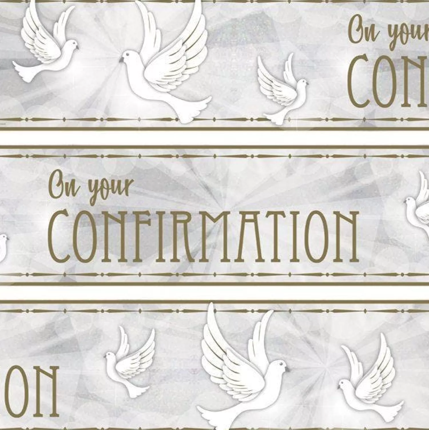 Discount Party Delights Confirmation Dove Paper Banners - 1M (3Pk)