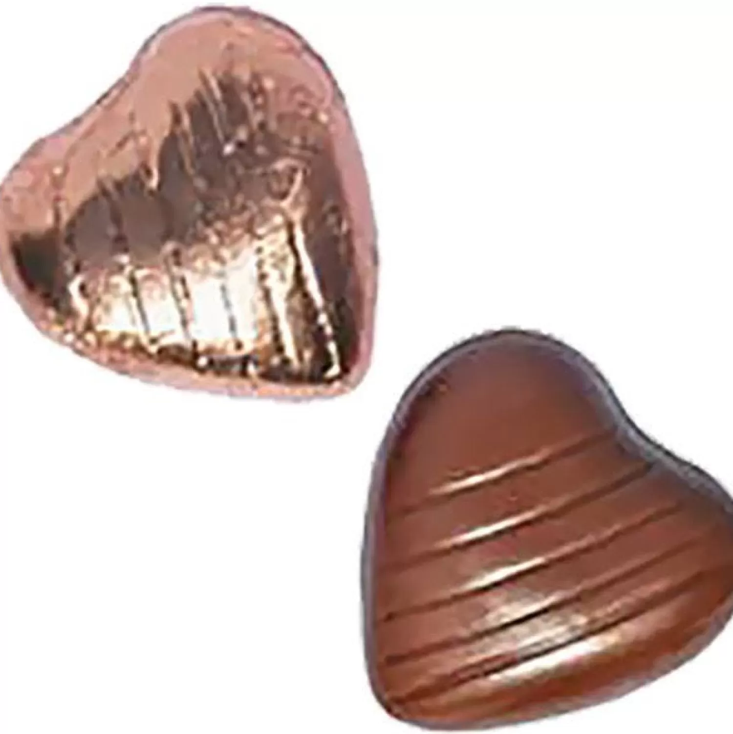 New Party Delights Copper Foil Chocolate Hearts - 1Kg