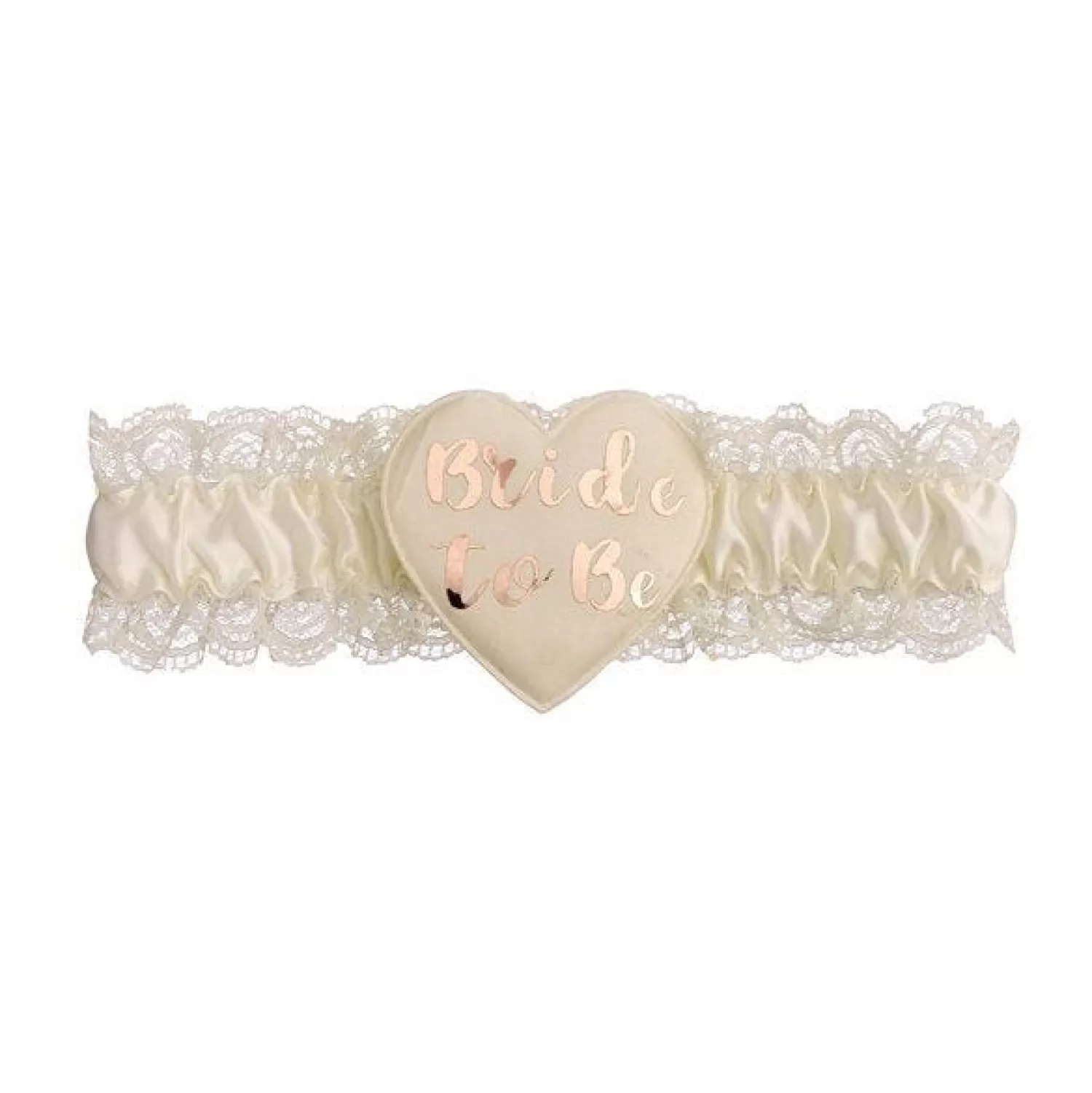 Fashion Party Delights Cream & Rose Gold Bride To Be Garter