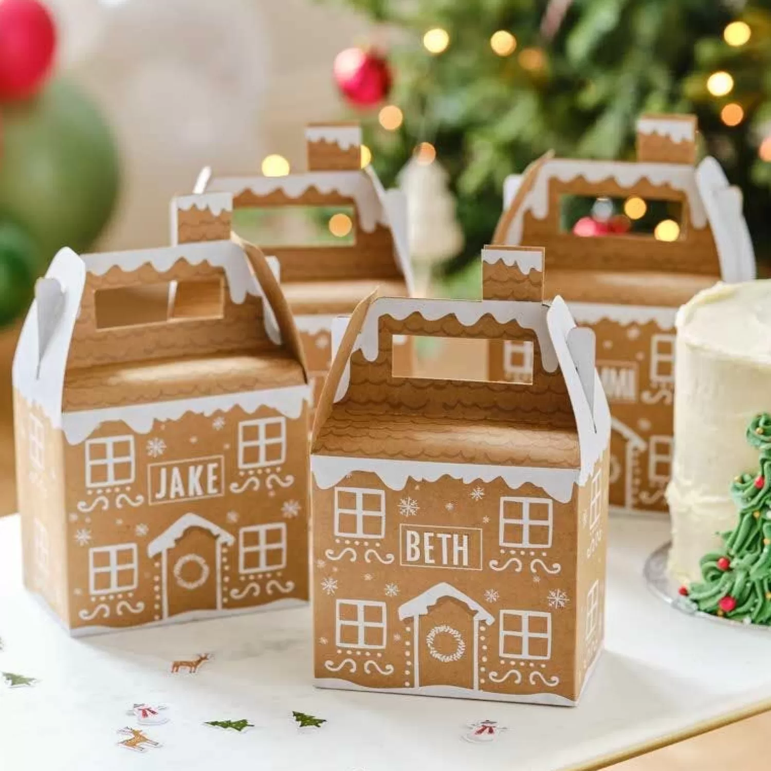 Customisable Gingerbread House Party Box (4Pk)<Party Delights Hot