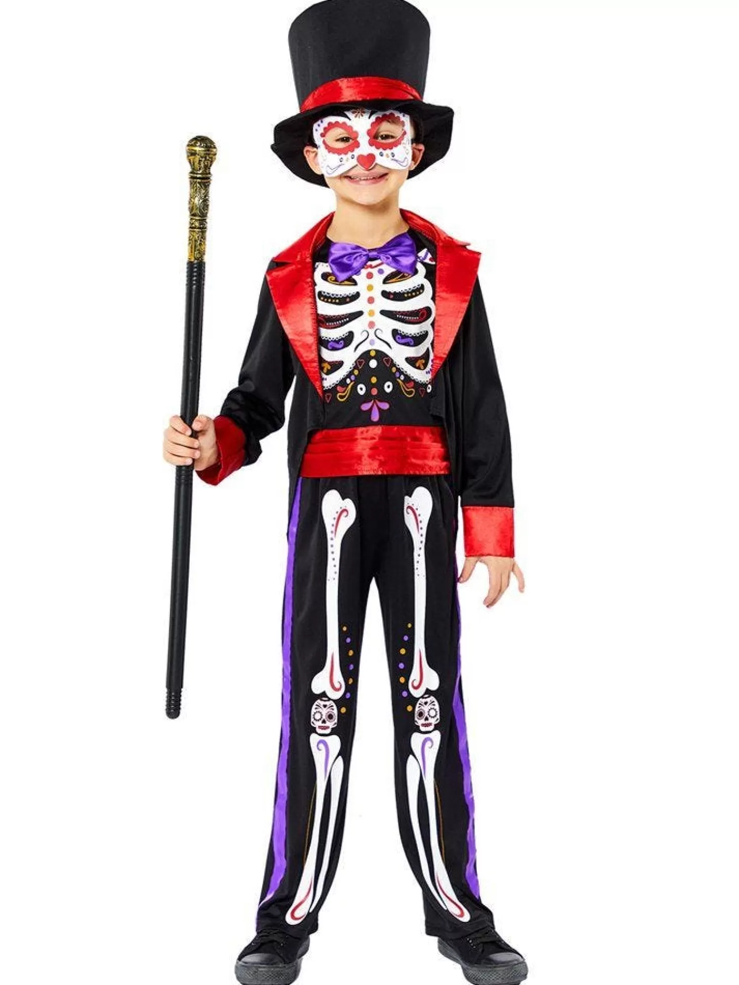 Dapper Day Of The Dead Jumpsuit - Child Costume<Party Delights Flash Sale