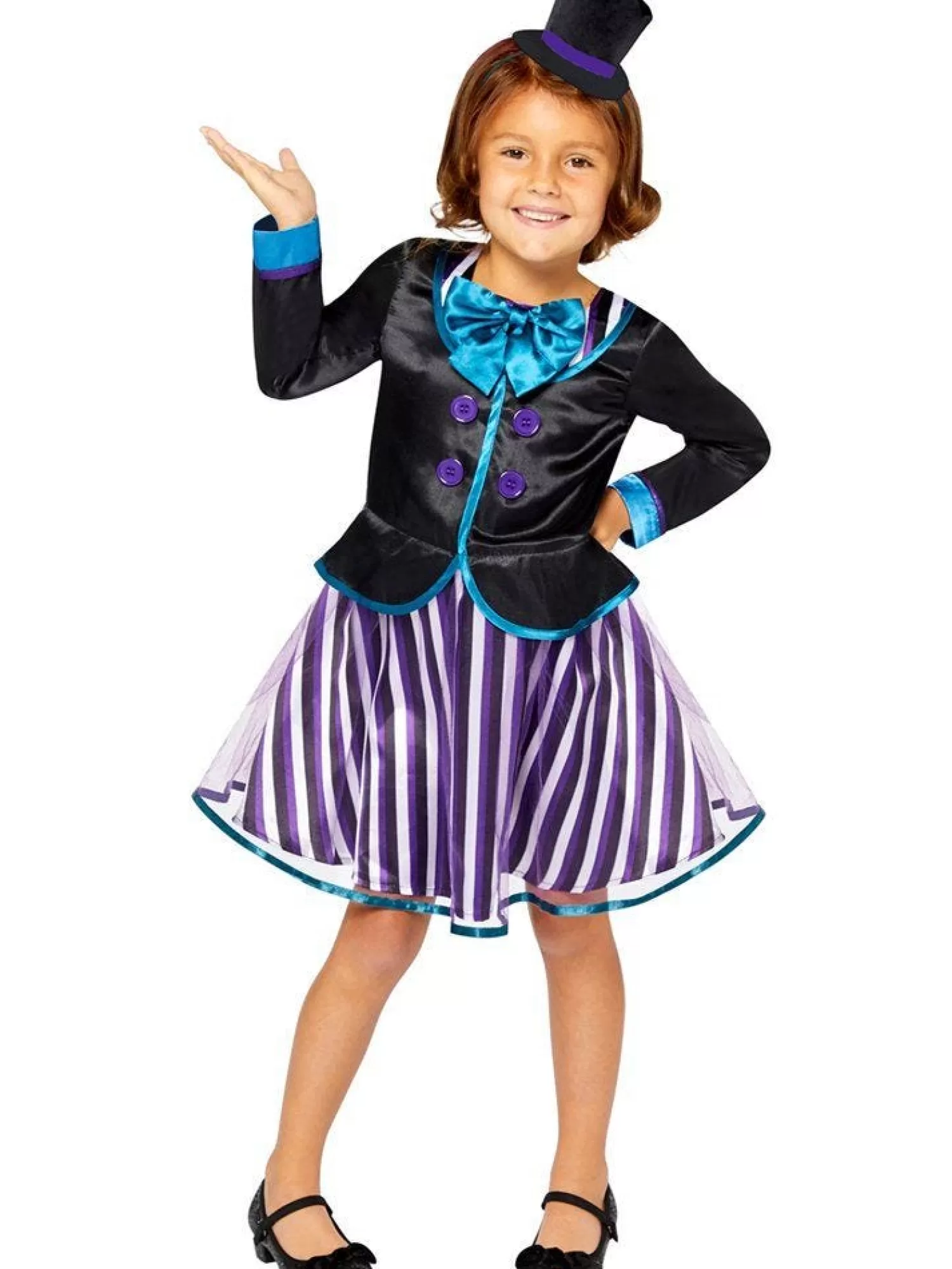 Dark Mad Hatter Girl - Child And Teen Costume<Party Delights New