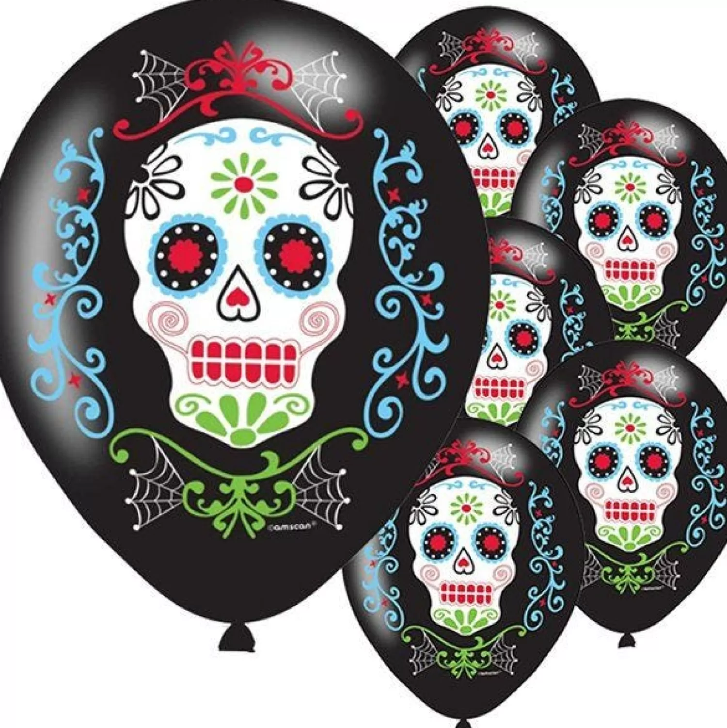 Day Of The Dead Balloons - 11'' Latex<Party Delights Sale