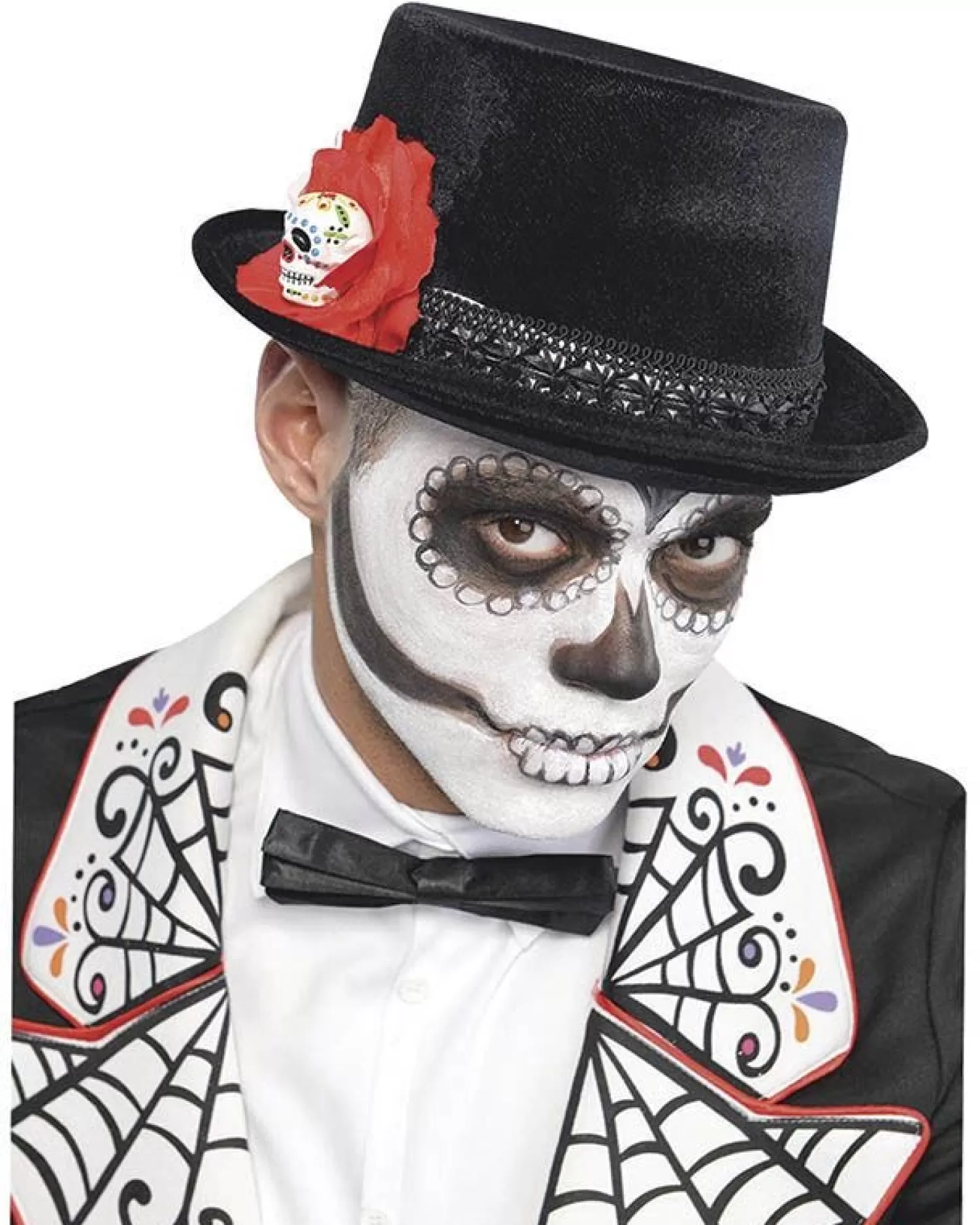 Day Of The Dead Flower Top Hat<Party Delights Discount