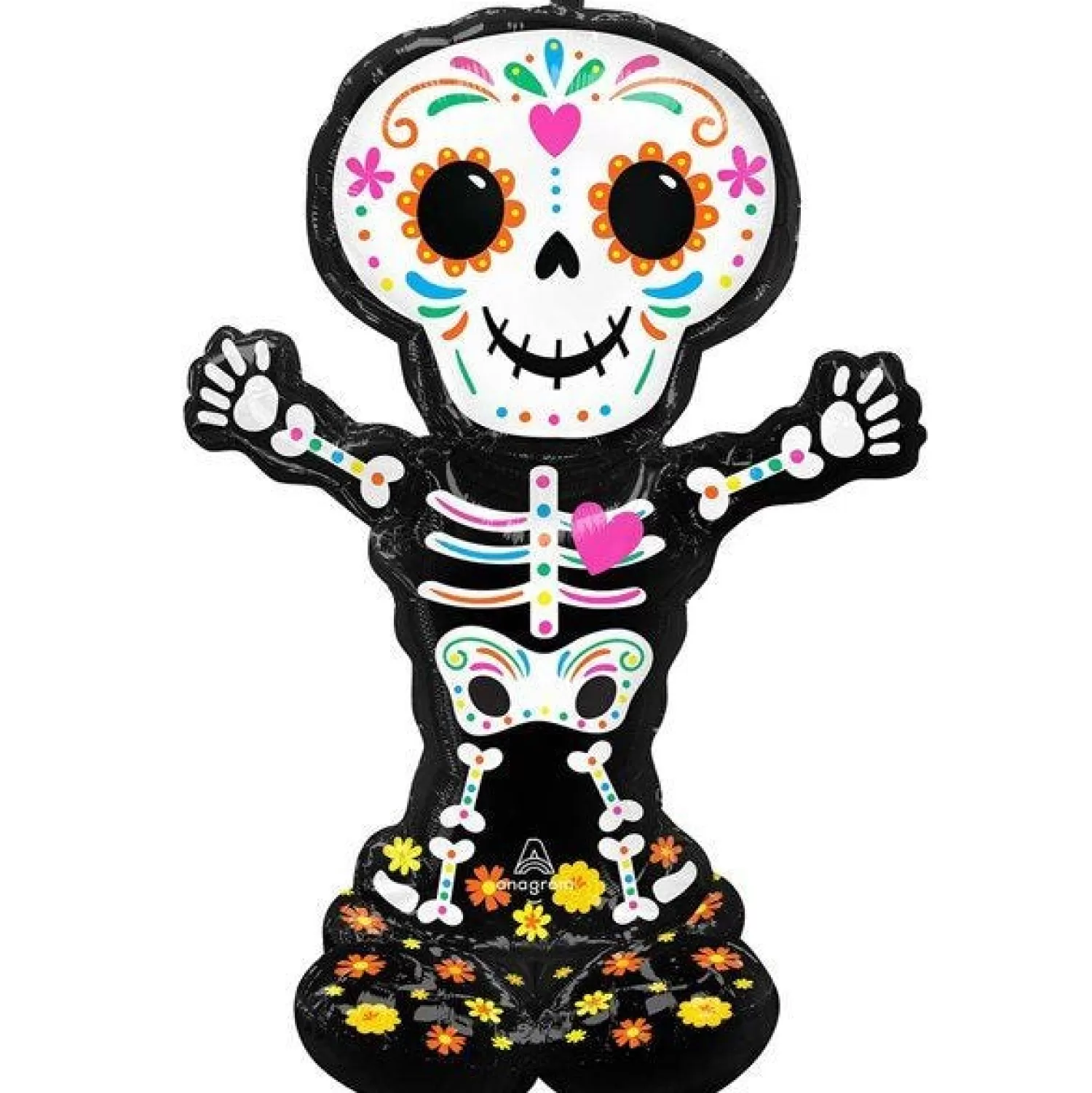 Day Of The Dead Skeleton Airloonz Balloon - 52"<Party Delights Outlet