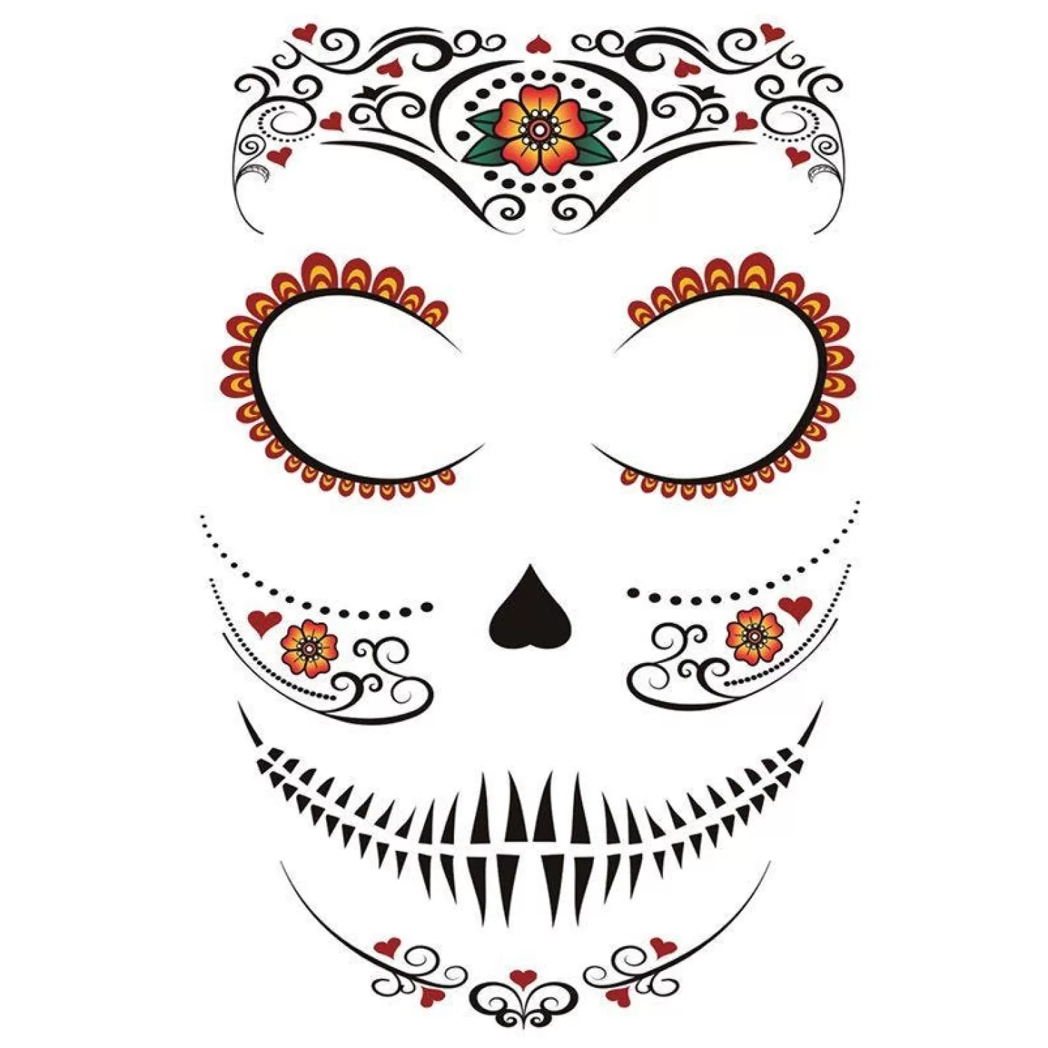 Day Of The Dead Tattoos<Party Delights Discount