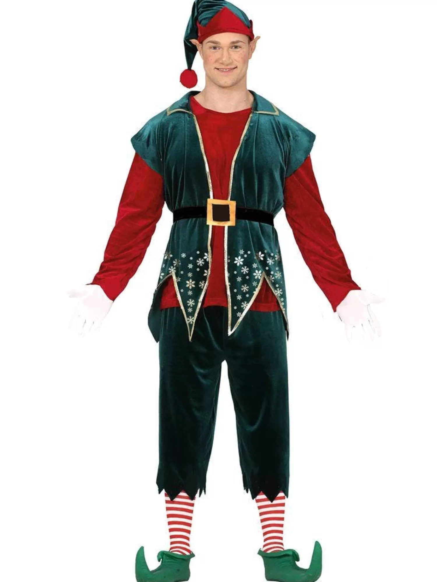 Deluxe Festive Elf - Adult Costume<Party Delights Cheap