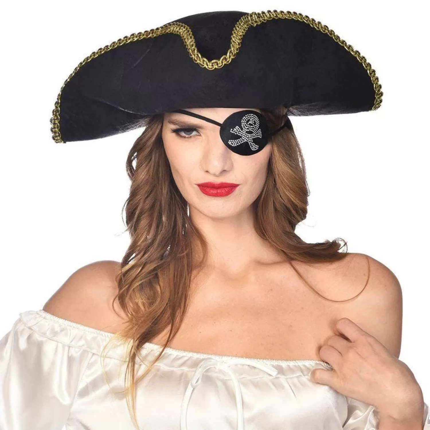 Online Party Delights Diamante Skull Pirate Eyepatch