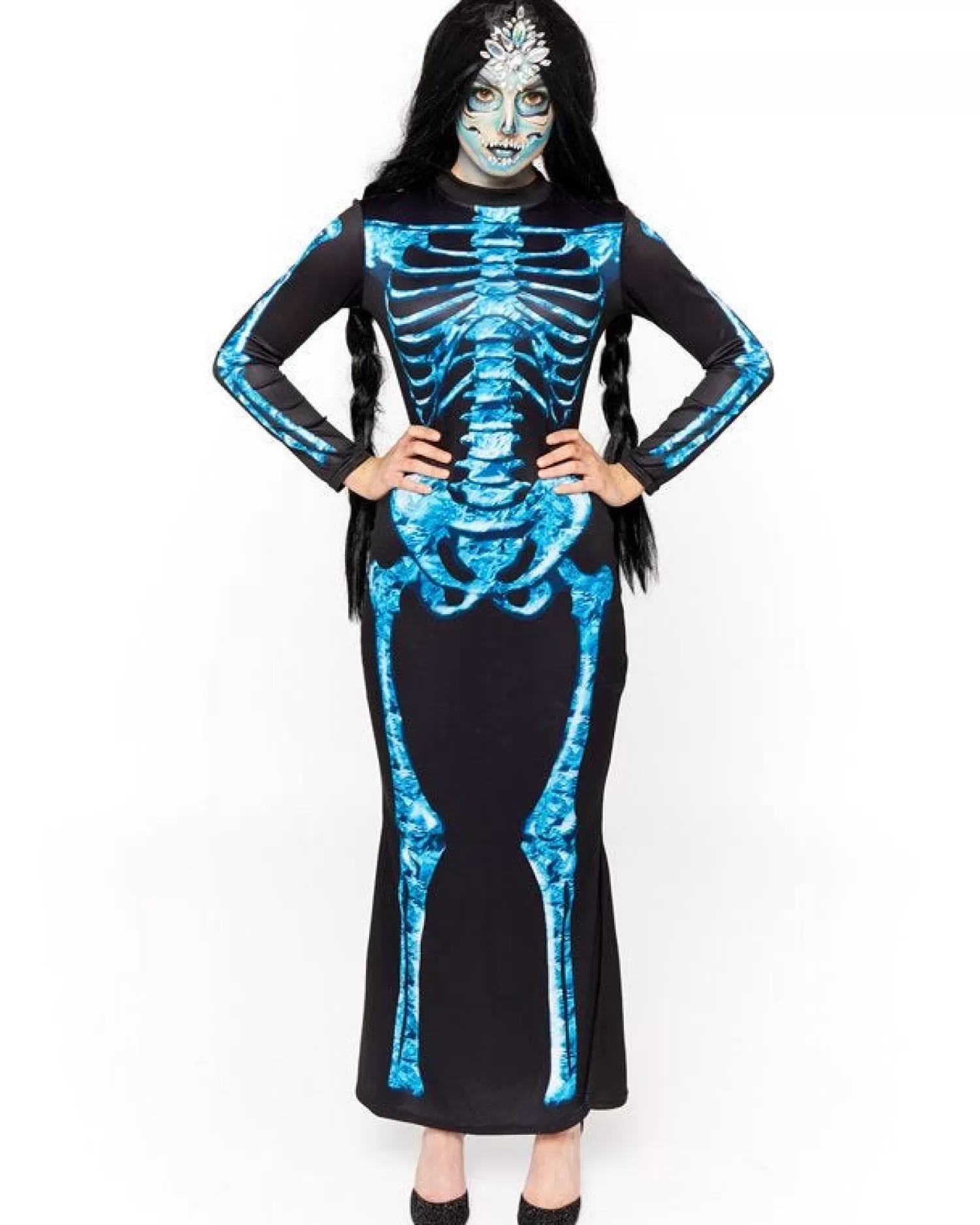 Diamond Skeleton Dress - Adult Costume<Party Delights Best