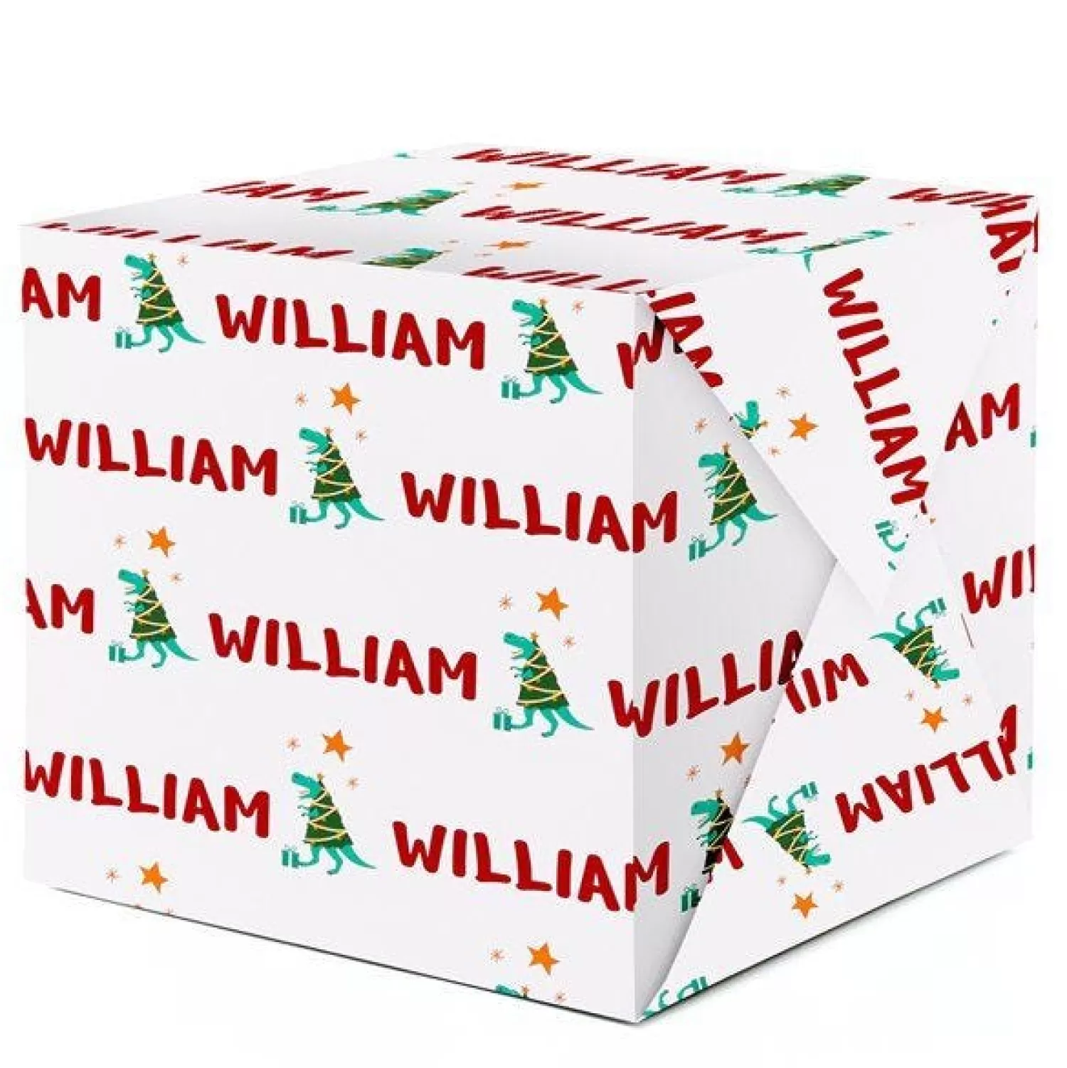 Dinosaur Christmas Personalised Wrapping Paper- 62 X 100Cm Sheet<Party Delights Best