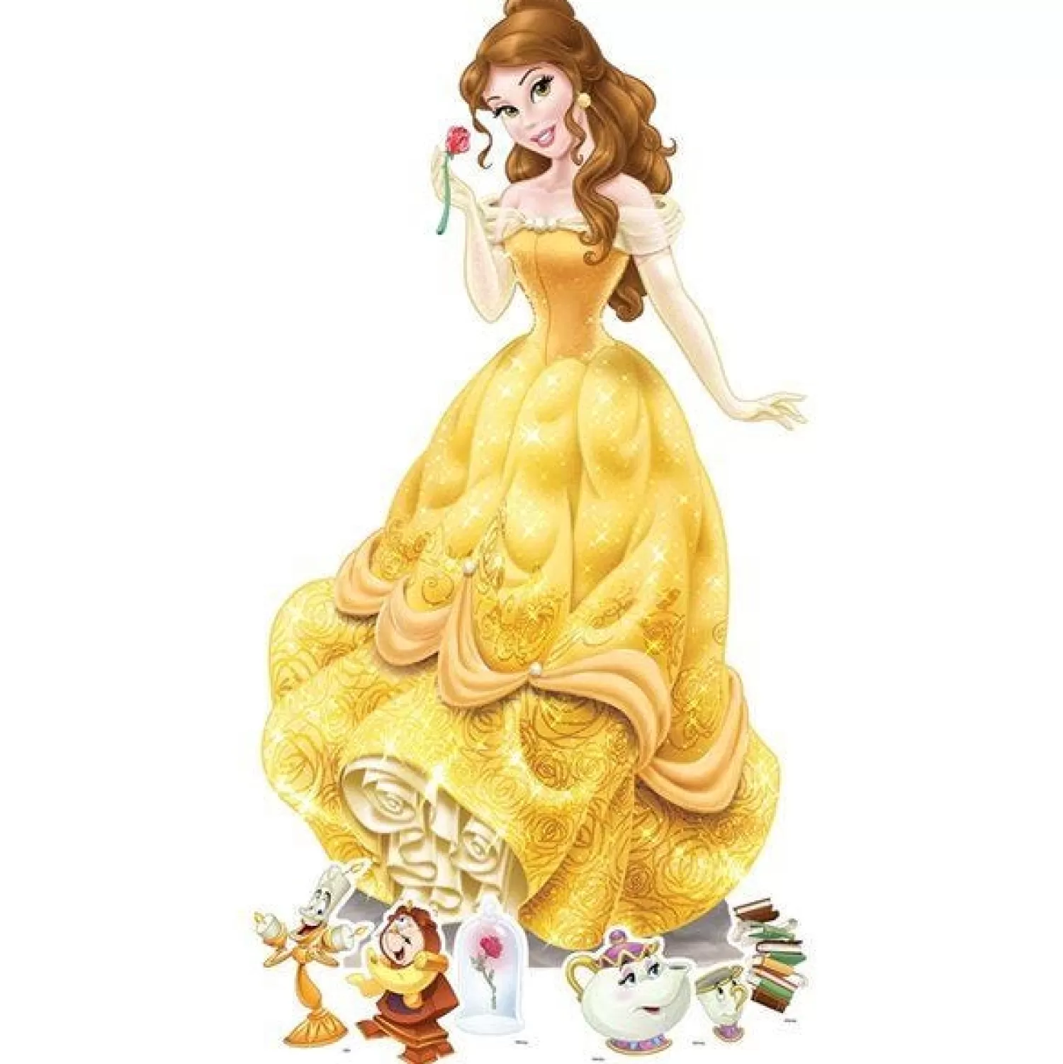 Cheap Party Delights Disney Belle Cardboard Cutout - 134Cm X 76Cm