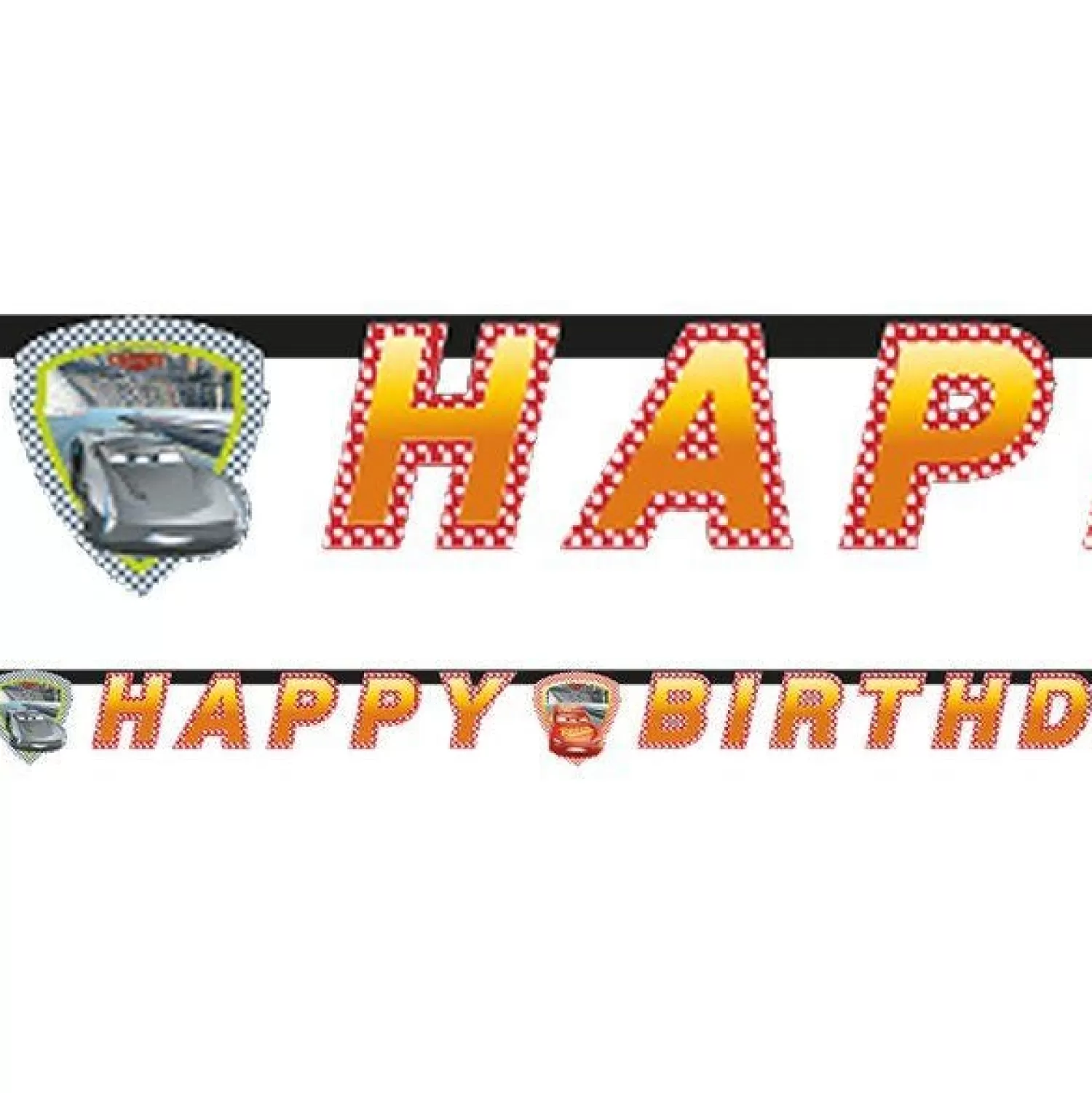 Online Party Delights Disney Cars 3 'Happy Birthday' Paper Banner - 2M