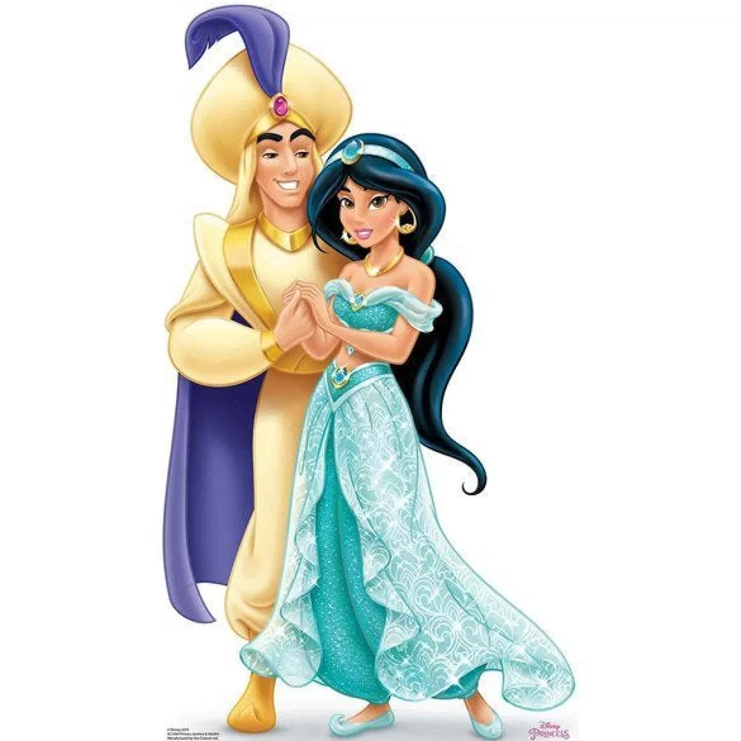 Shop Party Delights Disney Princess Jasmine & Aladdin Cardboard Cutout - 89Cm X 51Cm