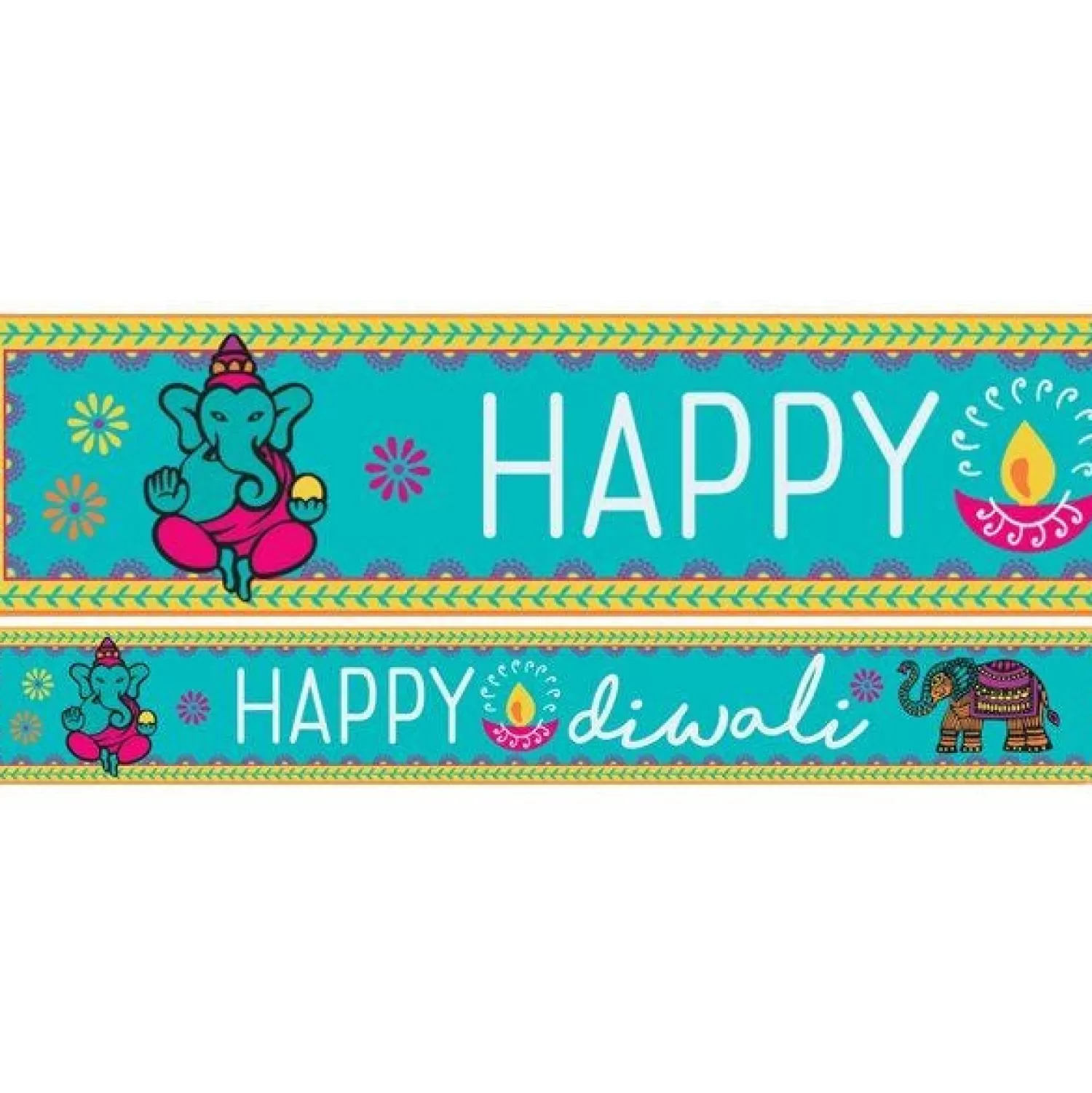 Online Party Delights Diwali Paper Banners - 1M (3Pk)