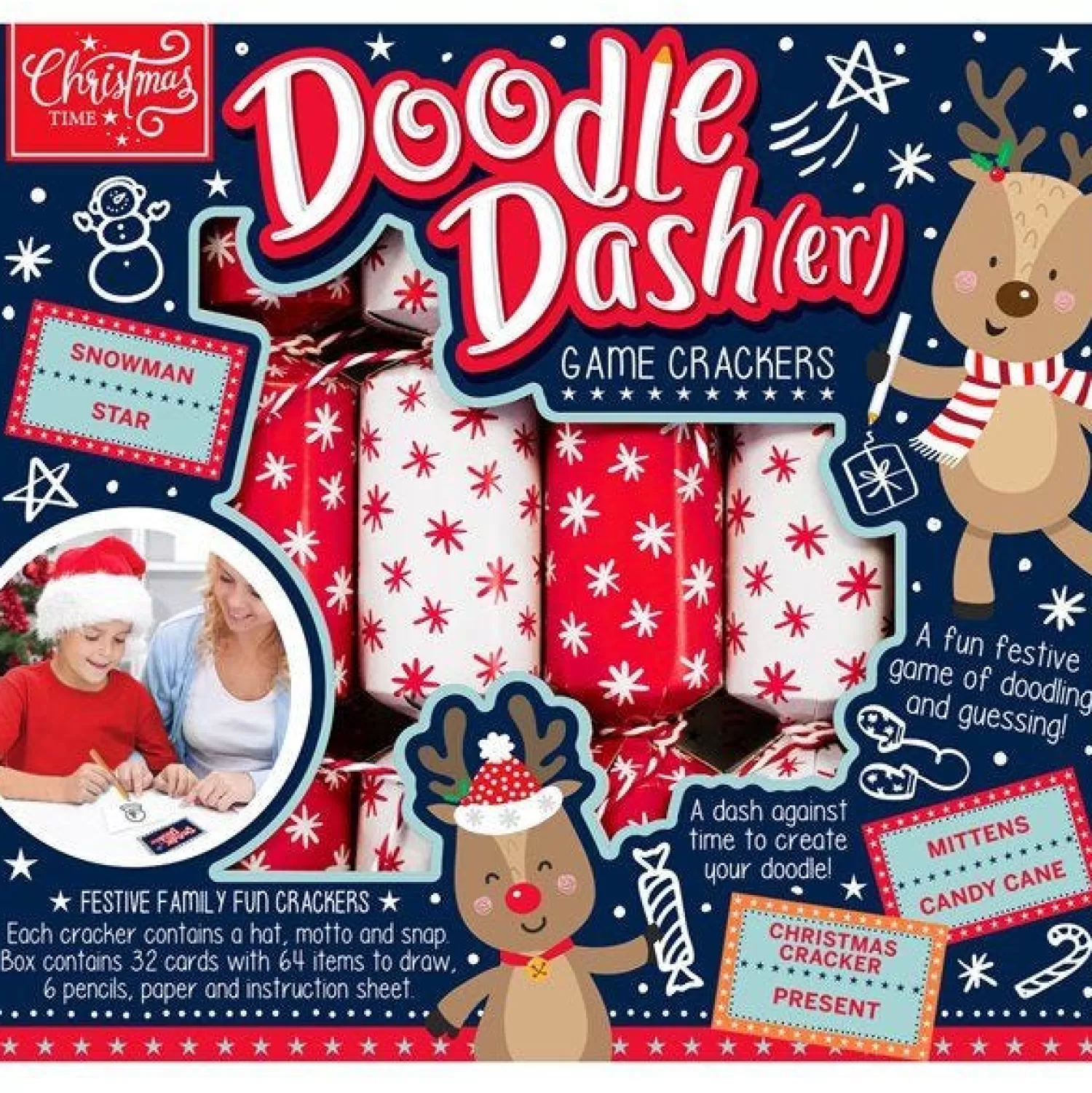 Doodle Dasher Game Crackers - 23Cm (6Pk)<Party Delights Store