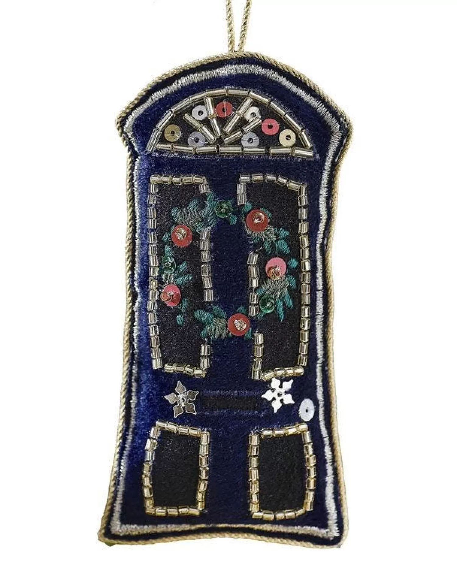 Door Velvet Embroidered Tree Decoration<Party Delights Fashion