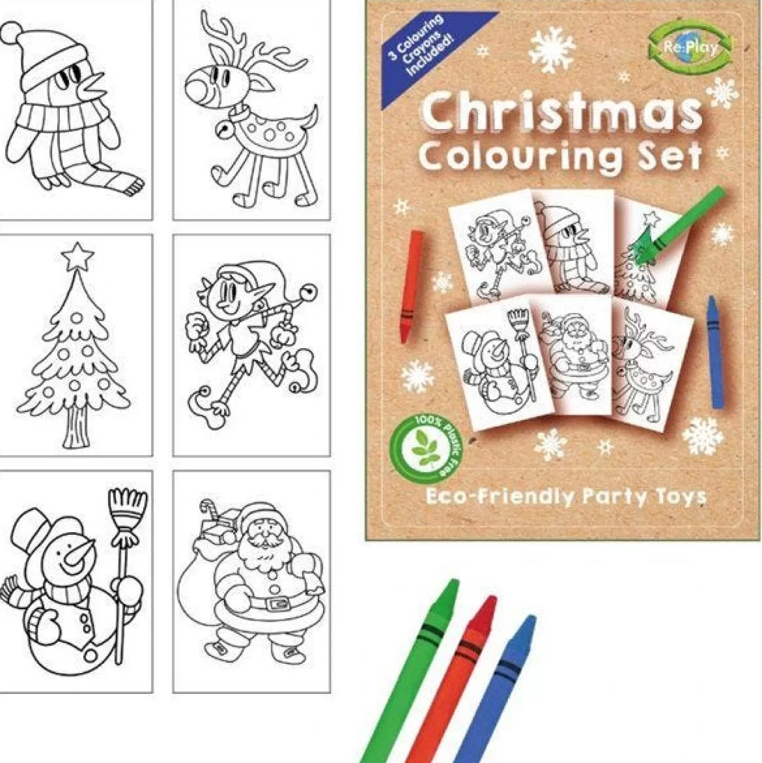 Eco Christmas A6 Colouring Set<Party Delights Best Sale