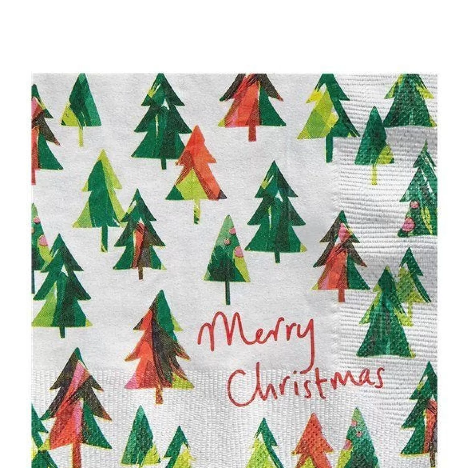 Eco Merry Christmas Tree Napkins - 33Cm (20Pk)<Party Delights Outlet