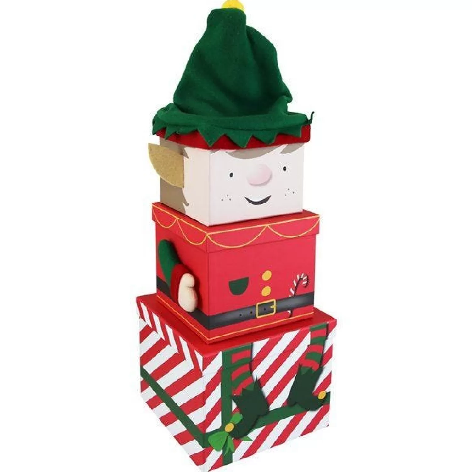 Elf Extra Large Plush Stacking Boxes - 52Cm<Party Delights Cheap