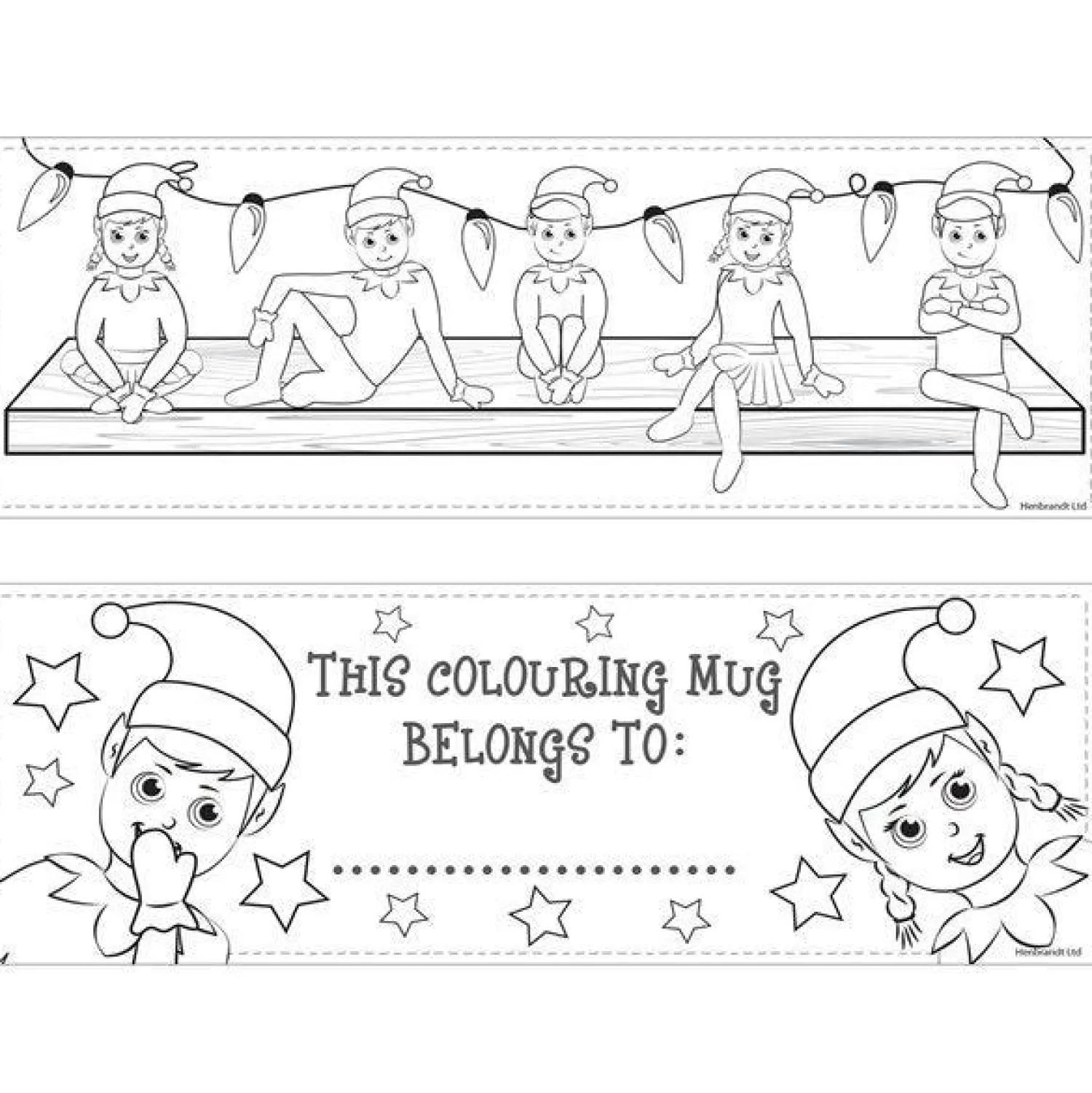 Elfin Around Colouring Mug<Party Delights Shop