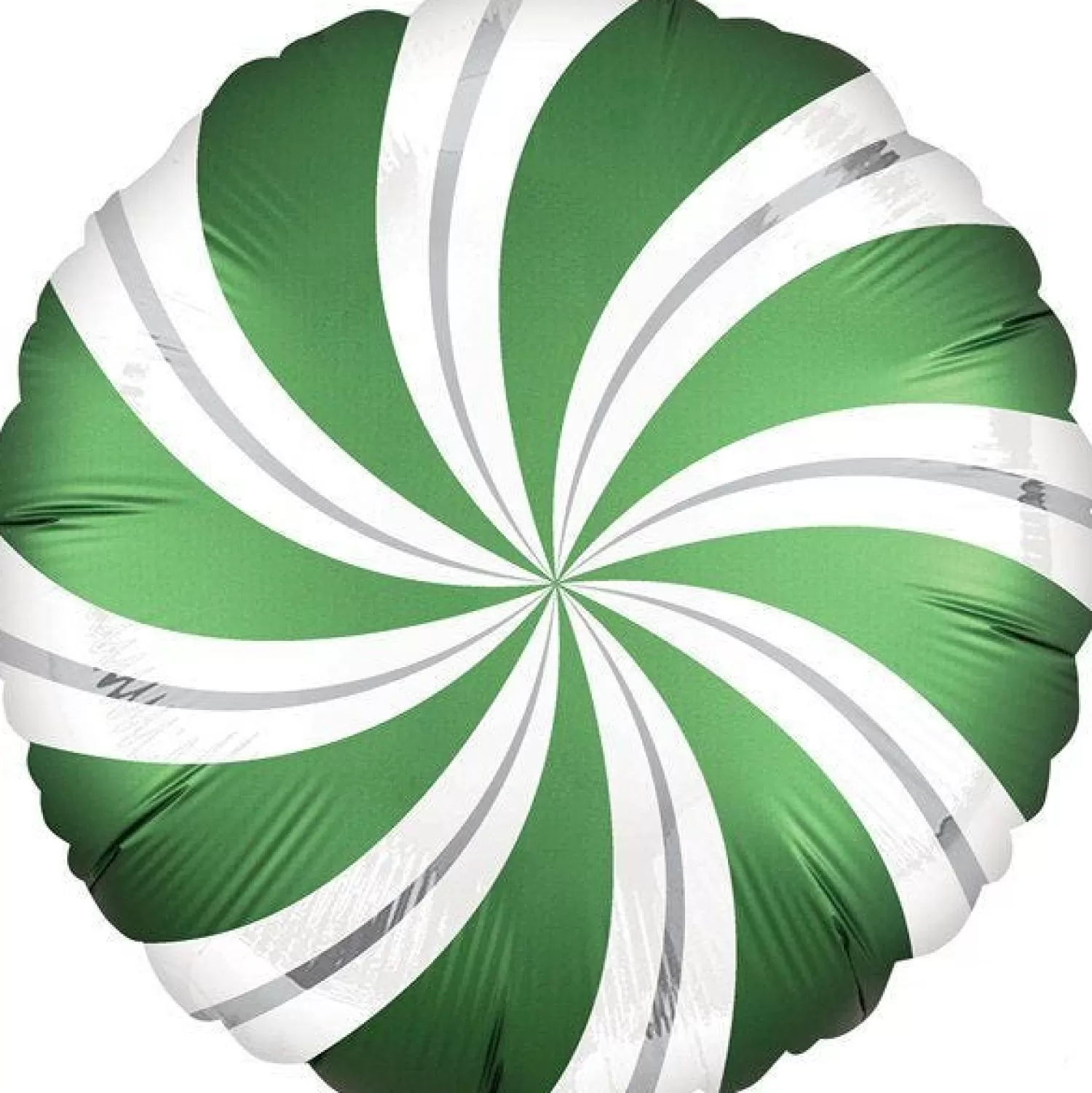 New Party Delights Emerald Green Candy Swirl Balloon - 18" Foil