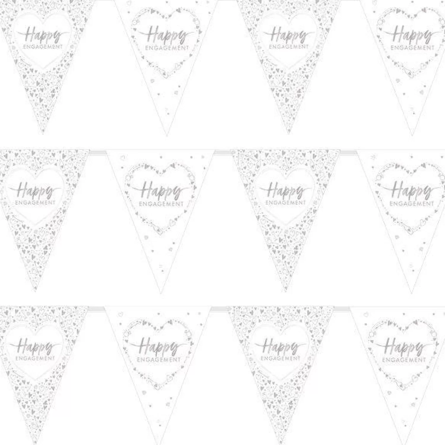 New Party Delights Engagement Flag Paper Bunting - 3.7M