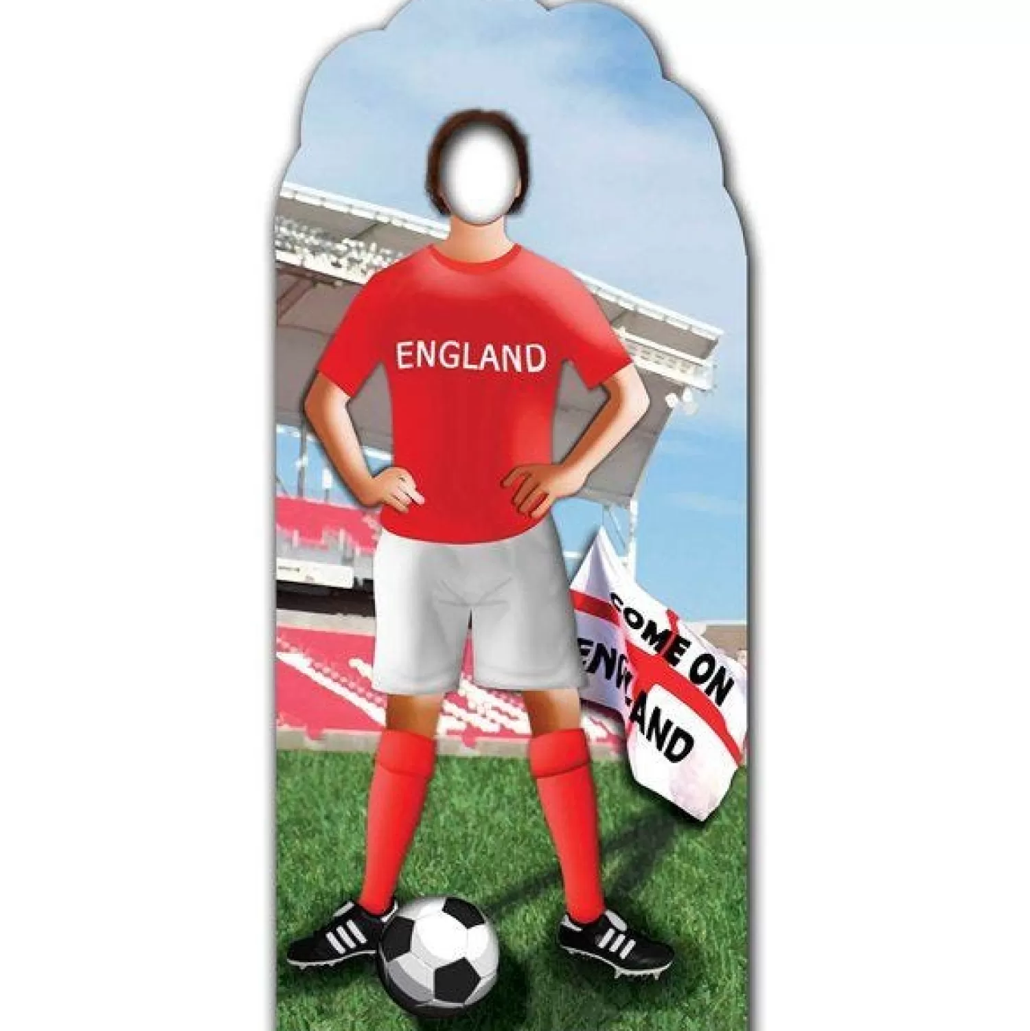 Cheap Party Delights England Football Stand-In Photo Prop - 184Cm X 85Cm