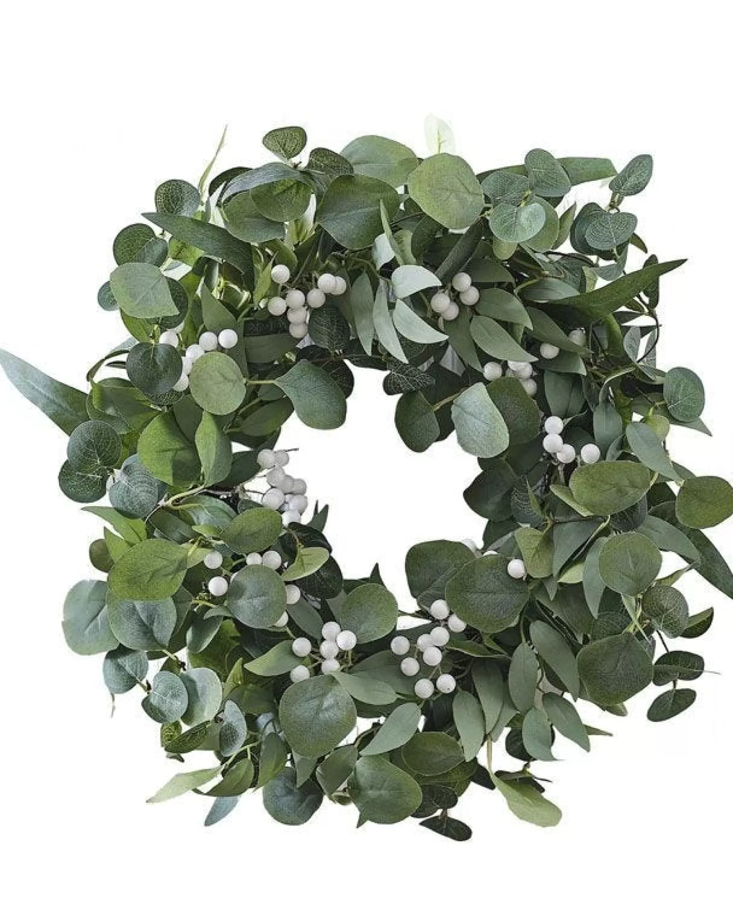 Eucalyptus And White Berries Wreath<Party Delights Best