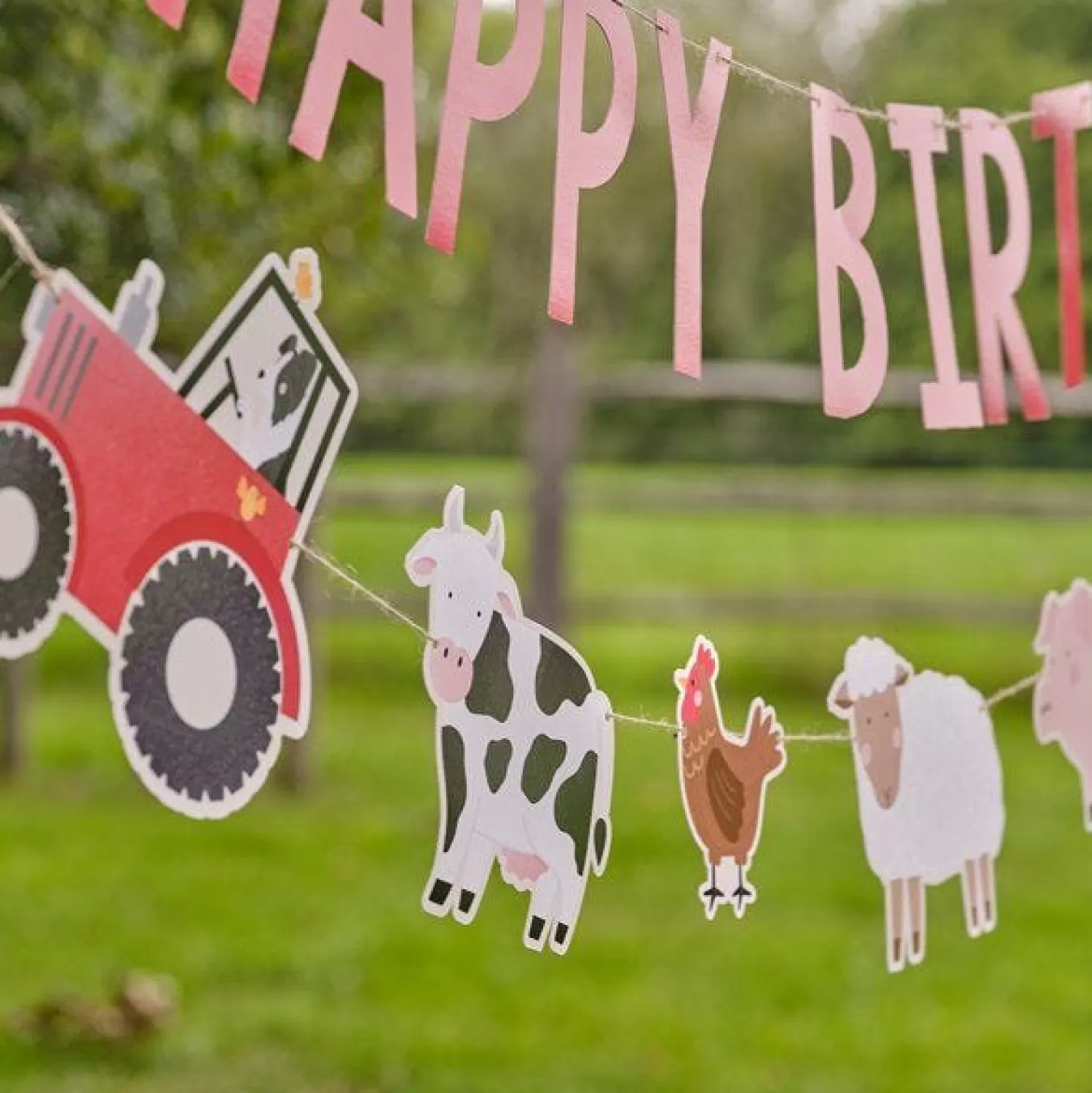 Cheap Party Delights Farm Friends Happy Birthday Bunting