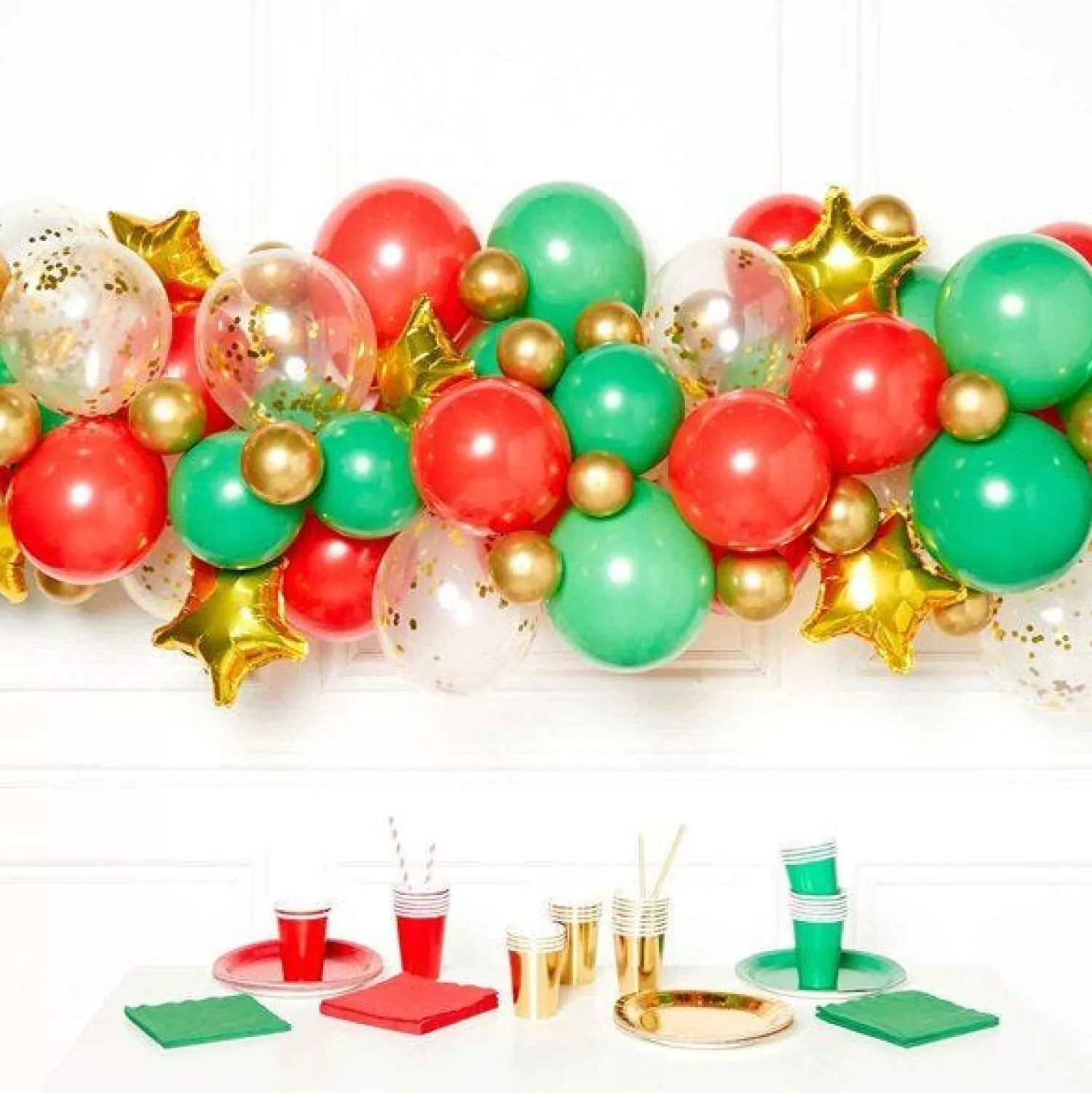 Fashion Party Delights Festive Christmas Balloon Arch Garland Diy Kit - 66 Balloons