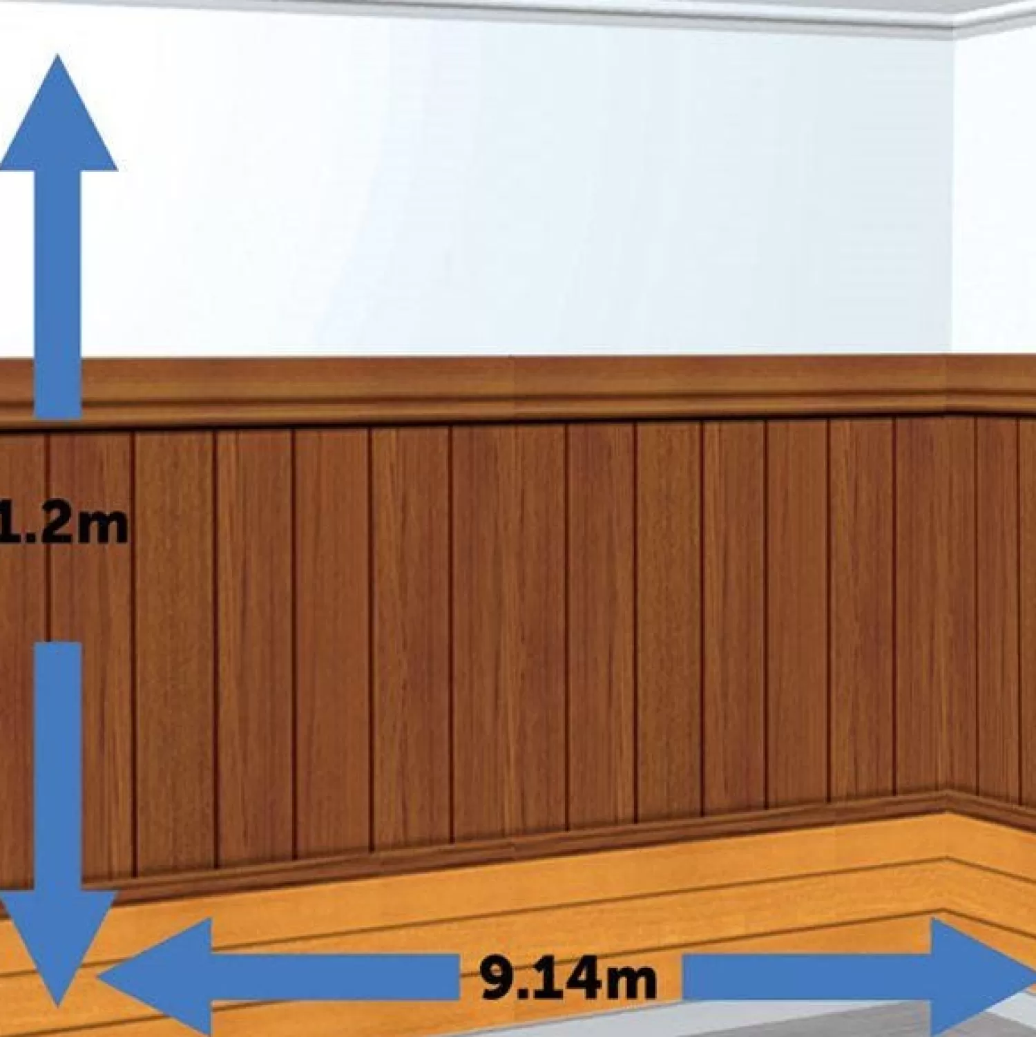 Floor Panelling Scene Setter - 9.1M<Party Delights Clearance