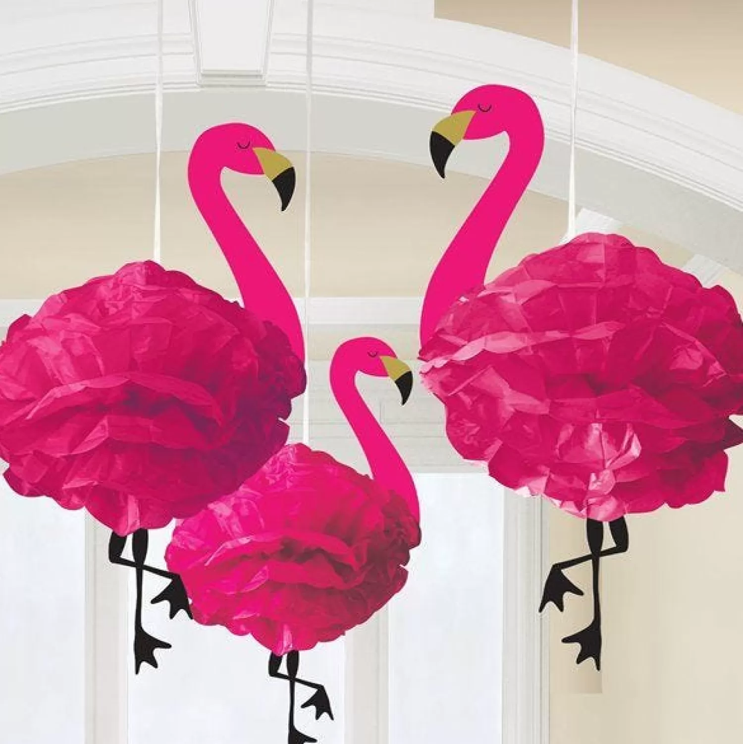 Sale Party Delights Fluffy Flamingo Hanging Decorations (3Pk)