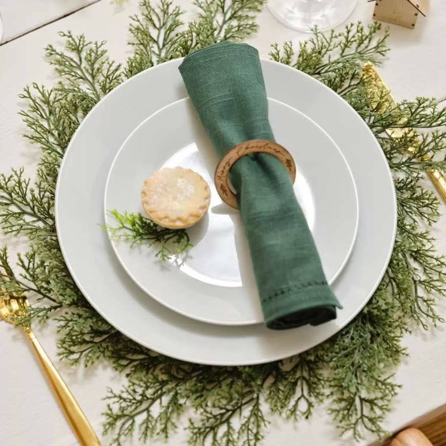 Foliage Christmas Plate Mats - 40Cm (4Pk)<Party Delights Best Sale